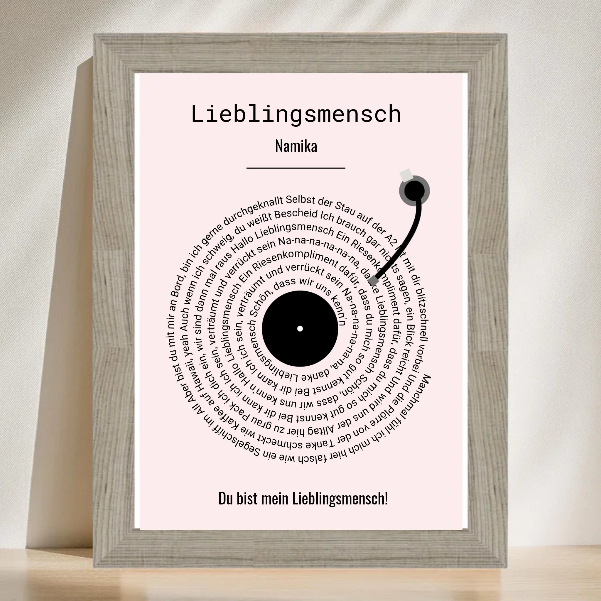 Beste Freundin Musikposter Songtext Lieblingssong Geschenk - Cantty