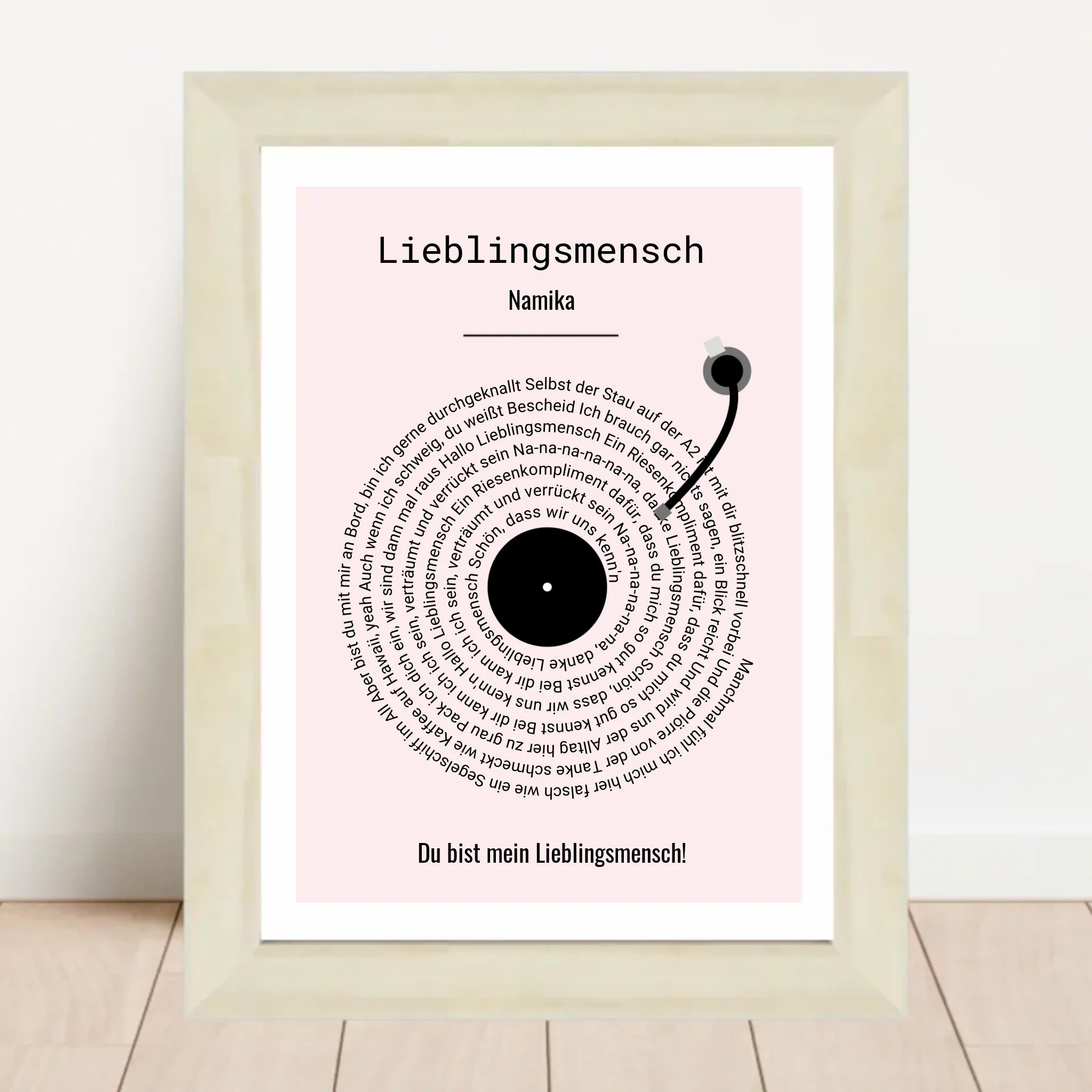 Beste Freundin Musikposter Songtext Lieblingssong Geschenk - Cantty