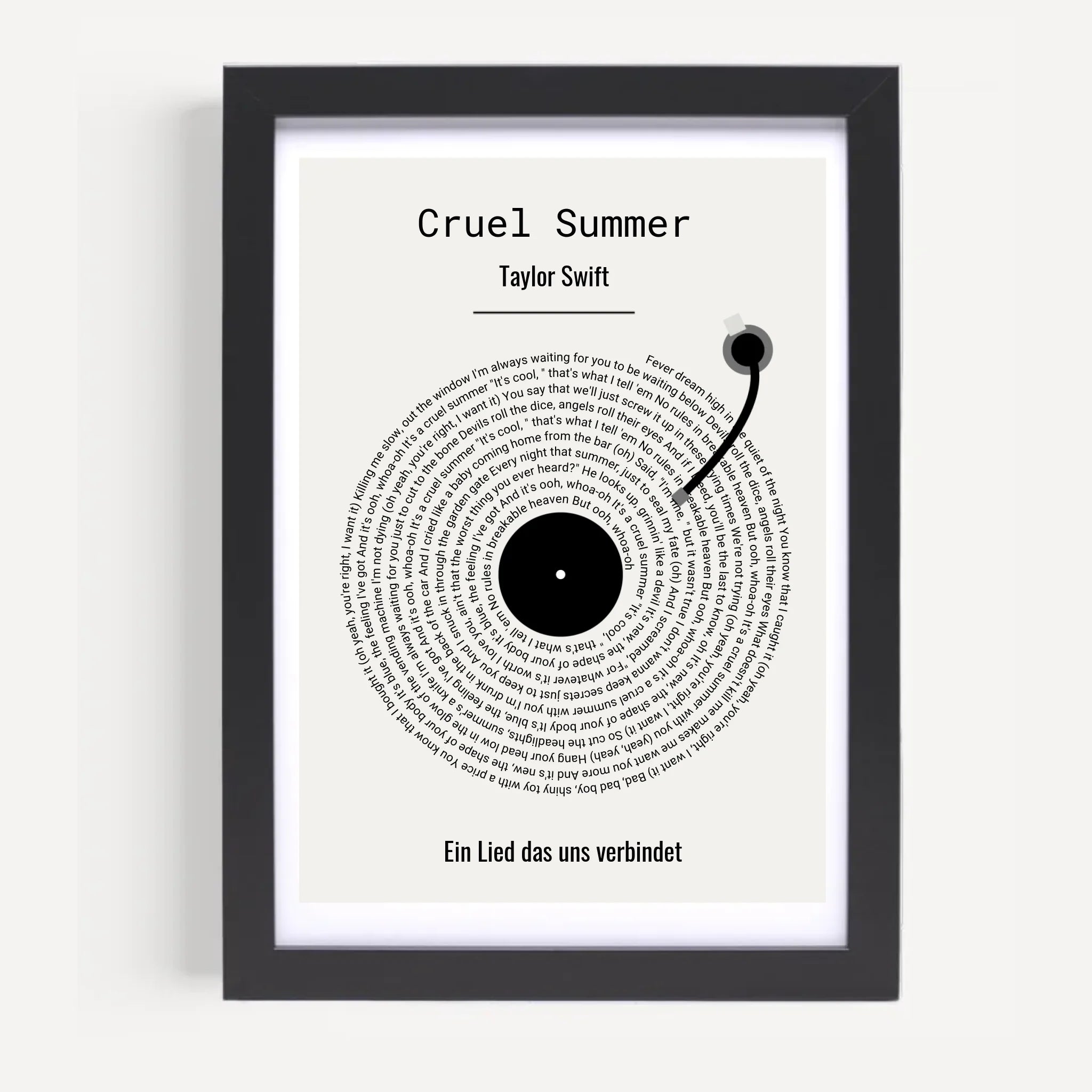 Musikposter Songtext Geschenk personalisiert - Cantty