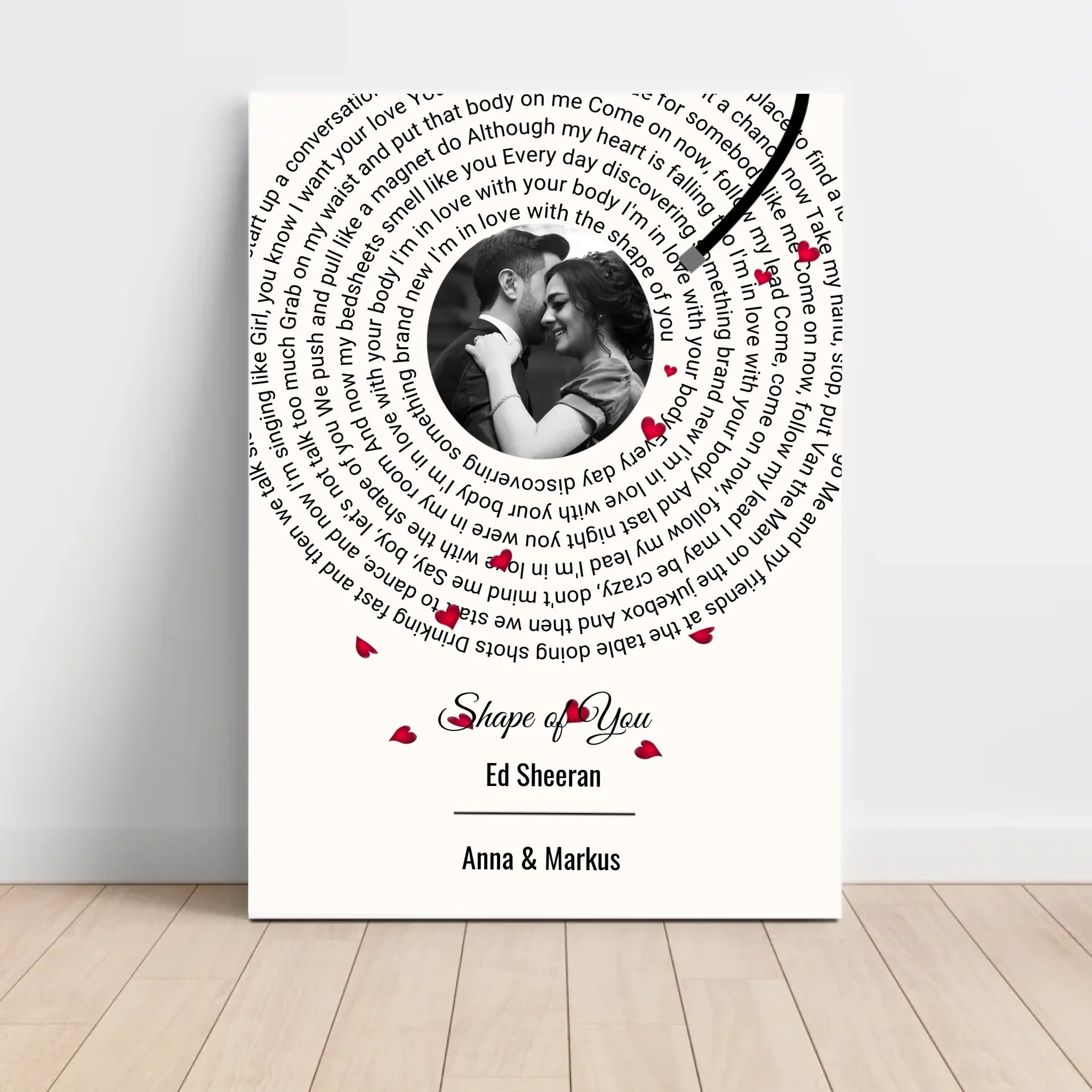 Jahrestag Geschennk Bild Lieblingssong Poster mit Paar Foto - Cantty