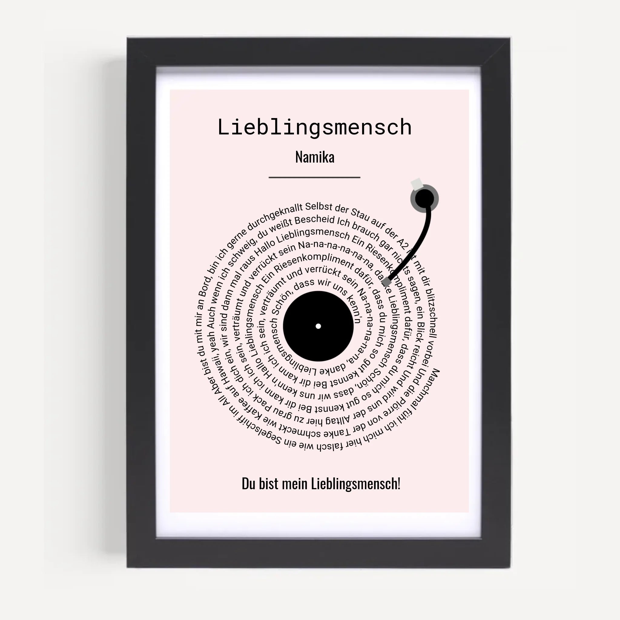 Beste Freundin Musikposter Songtext Lieblingssong Geschenk - Cantty
