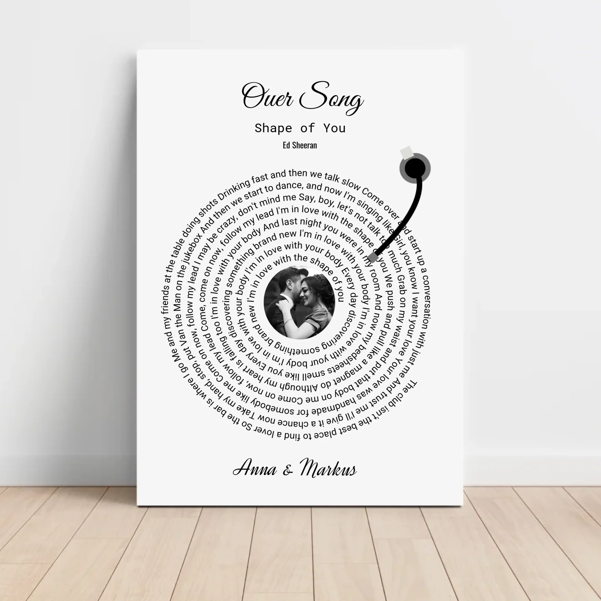 Liebespaar romantisches unser Song Poster Geschenk personalisierbar - Cantty