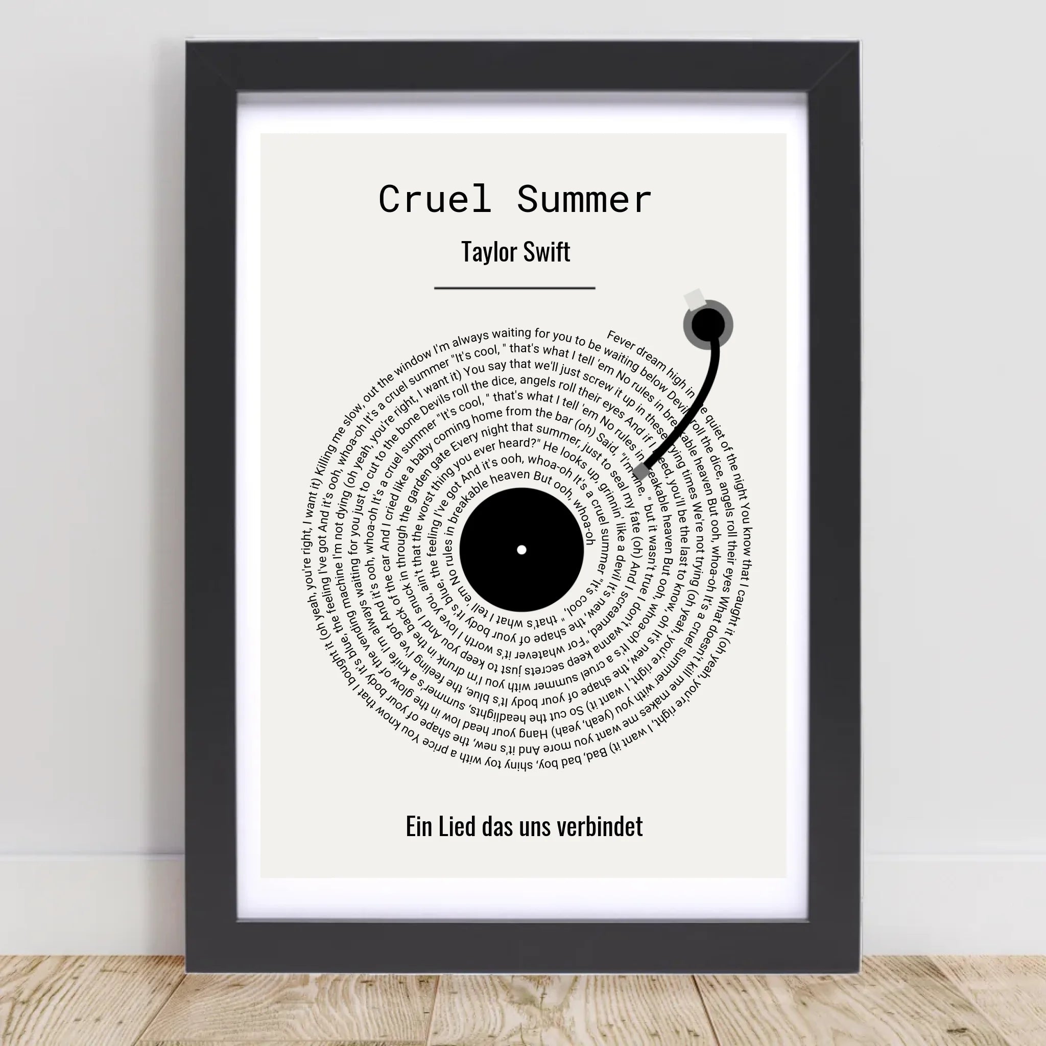 Musikposter Songtext Geschenk personalisiert - Cantty