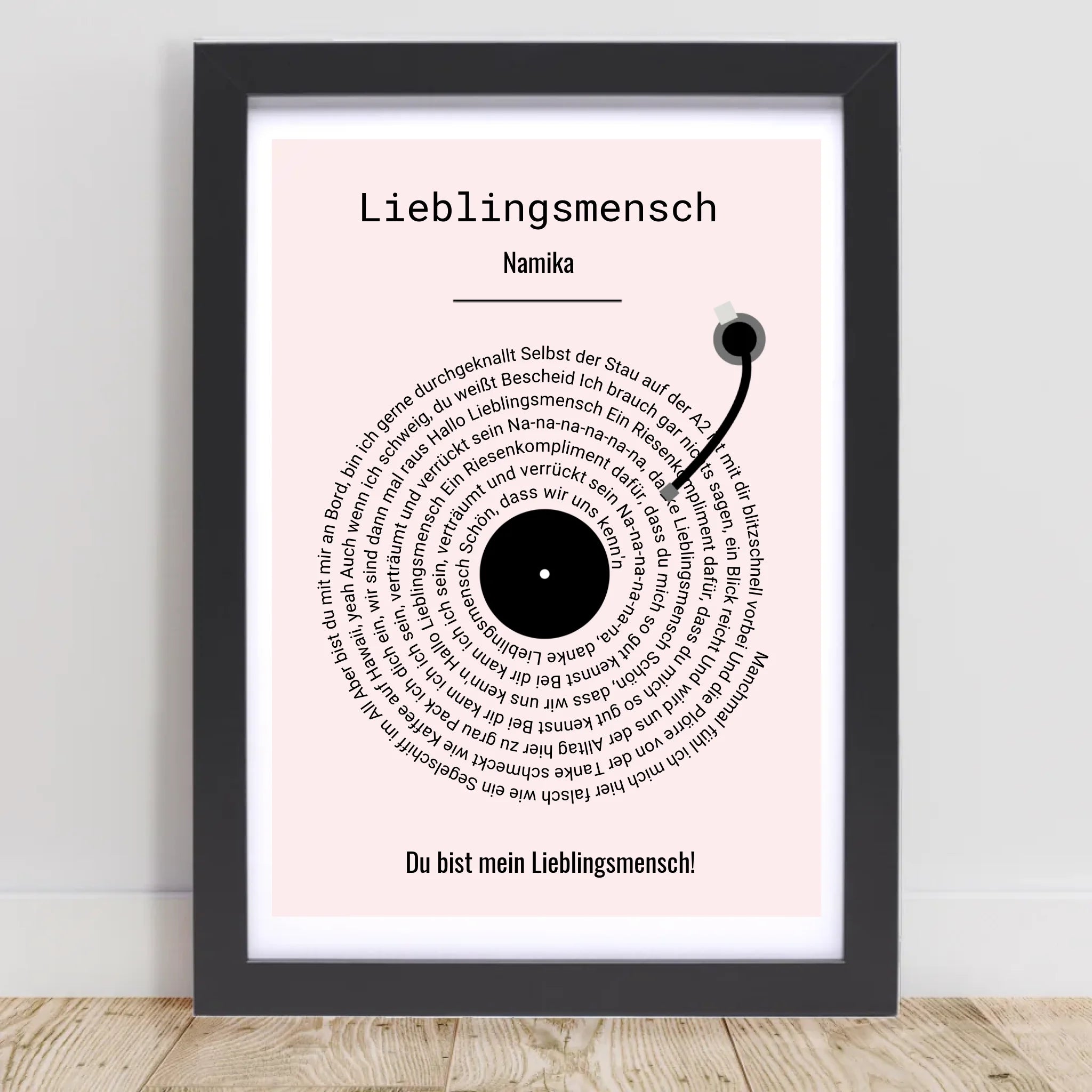 Beste Freundin Musikposter Songtext Lieblingssong Geschenk - Cantty