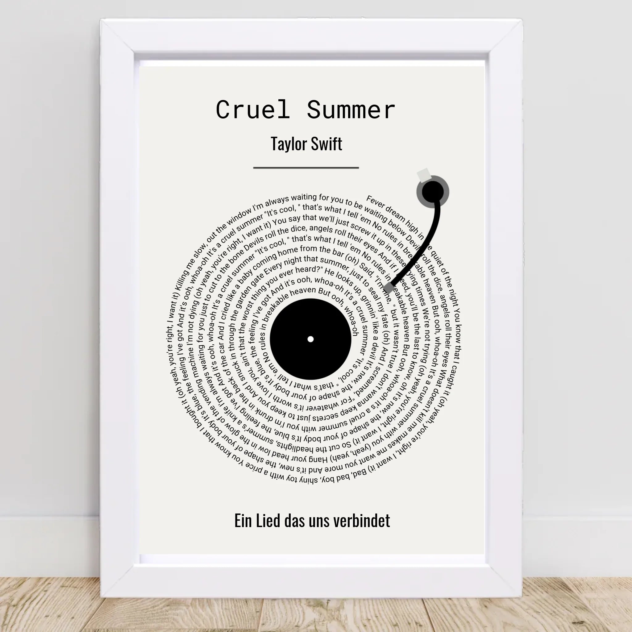 Musikposter Songtext Geschenk personalisiert - Cantty