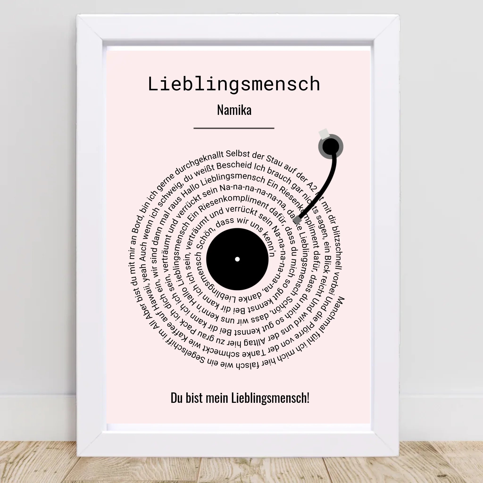 Beste Freundin Musikposter Songtext Lieblingssong Geschenk - Cantty