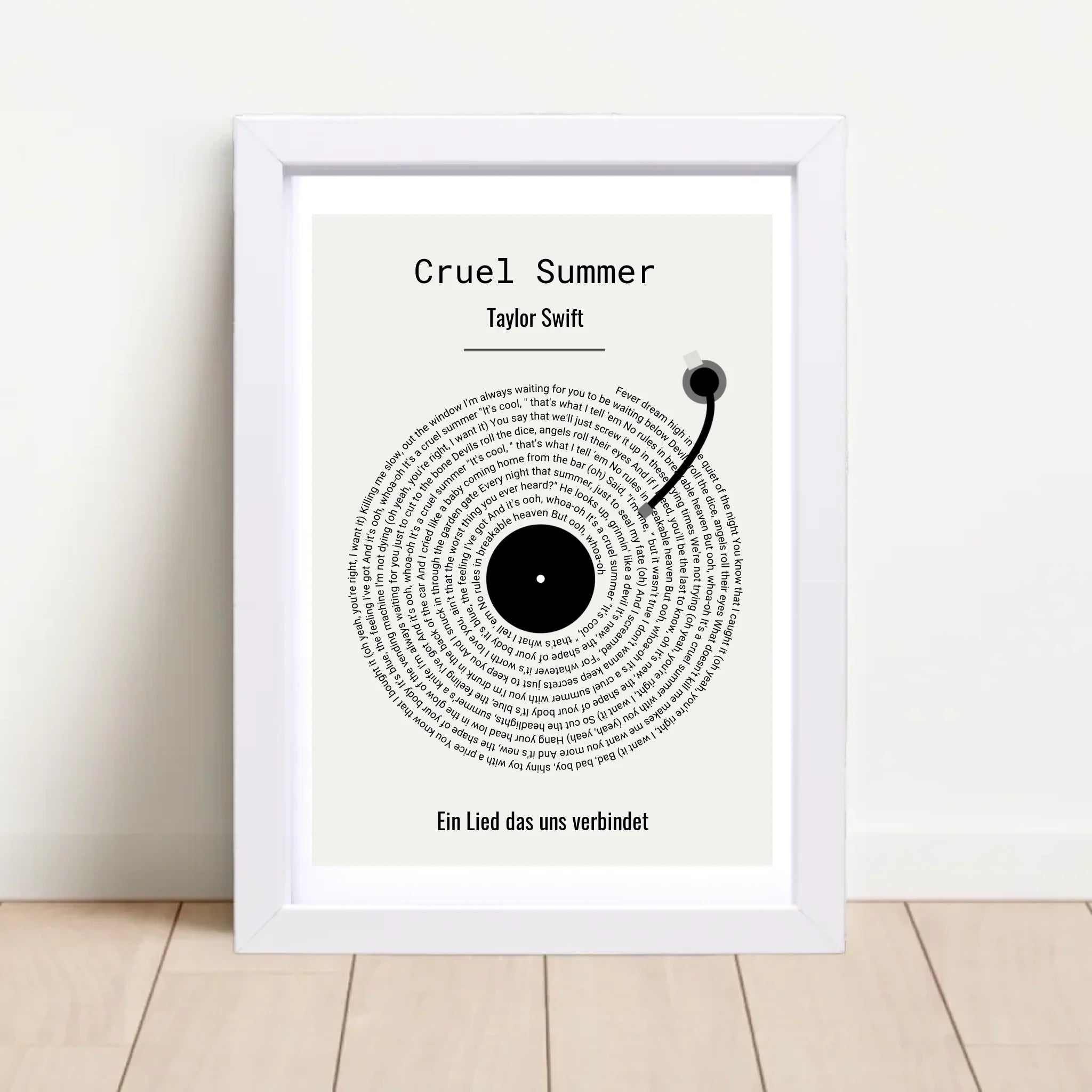 Musikposter Songtext Geschenk personalisiert - Cantty