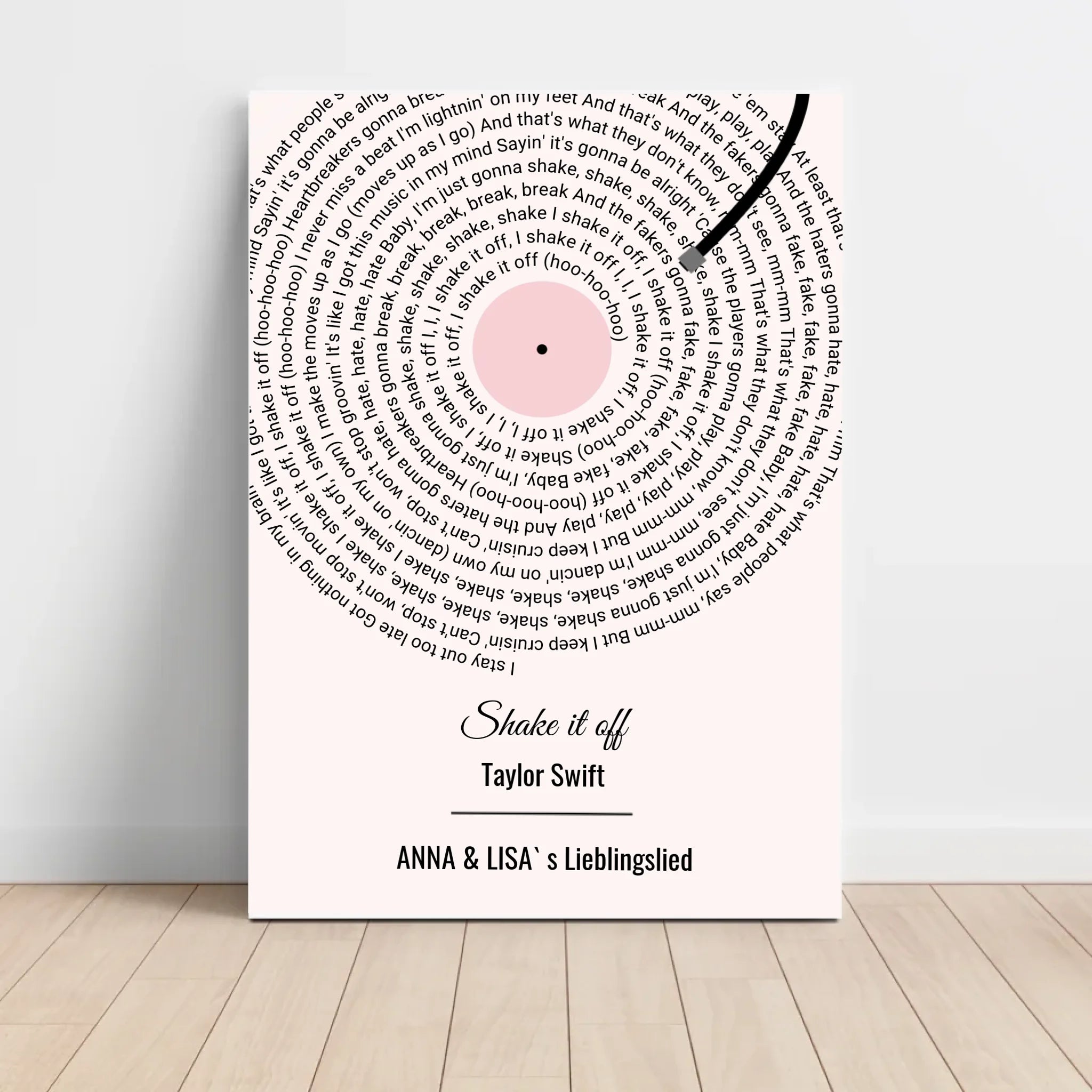 Beste Freundin Lieblingslied Songtext Geschenk Poster personalisierbar - Cantty