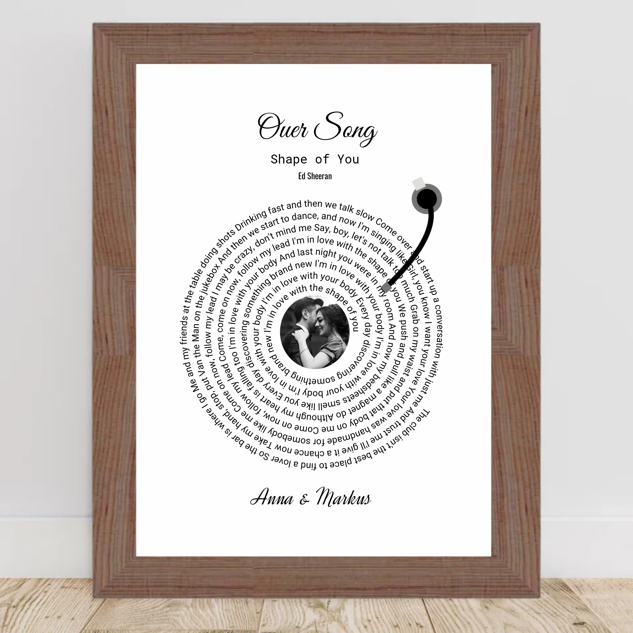 Liebespaar romantisches unser Song Poster Geschenk personalisierbar - Cantty