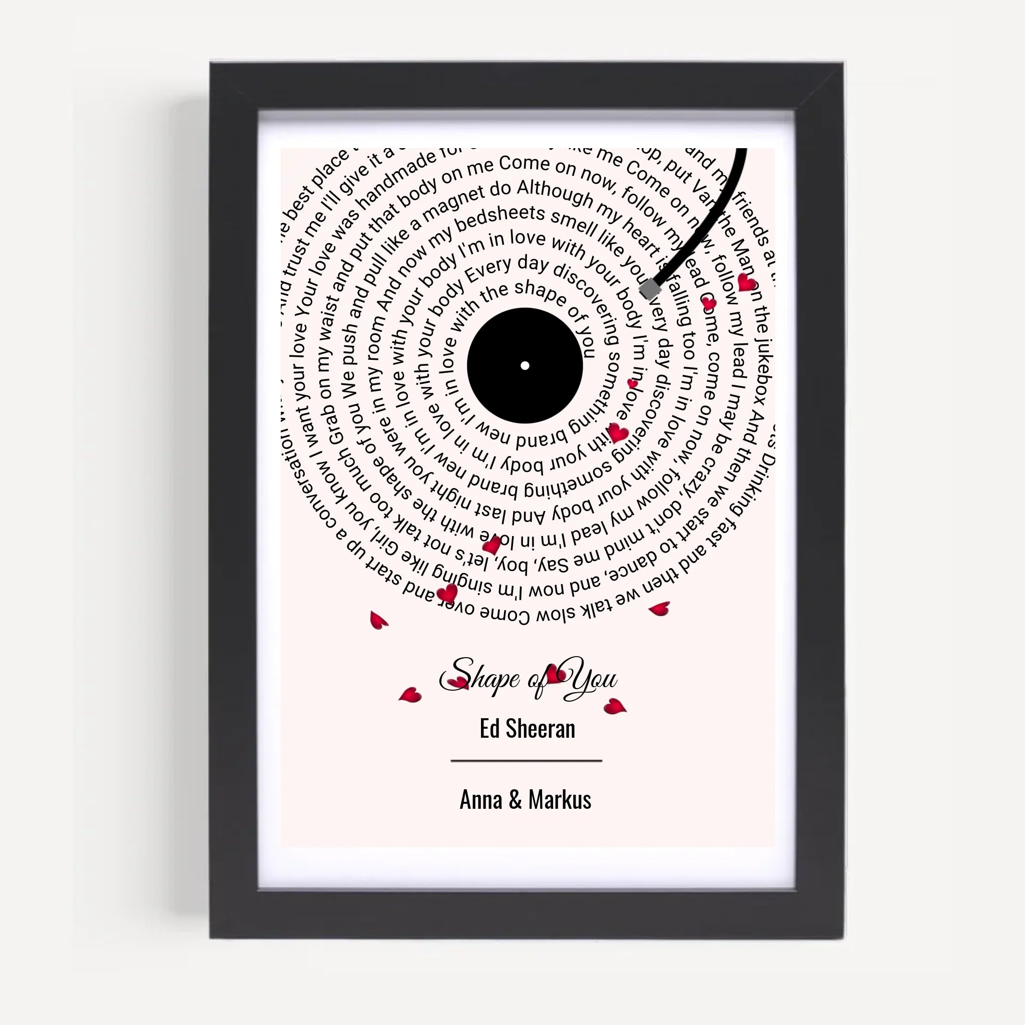 Hochzeitstagsgeschenk Paar Lieblingssongtext Poster personalisierbar - Cantty