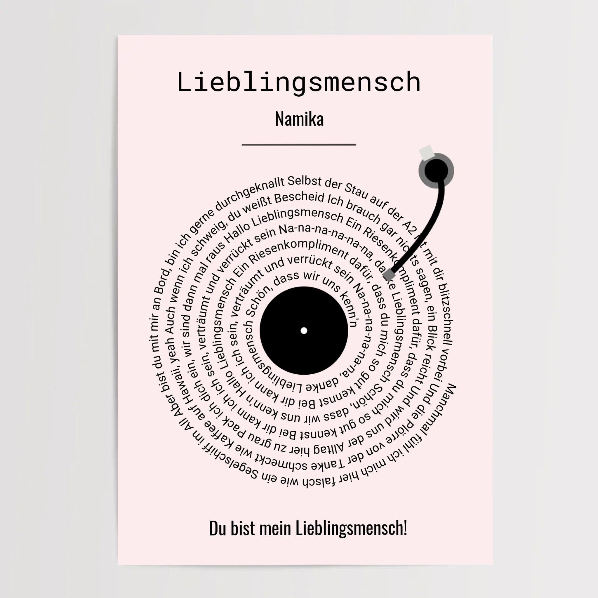 Beste Freundin Musikposter Songtext Lieblingssong Geschenk - Cantty