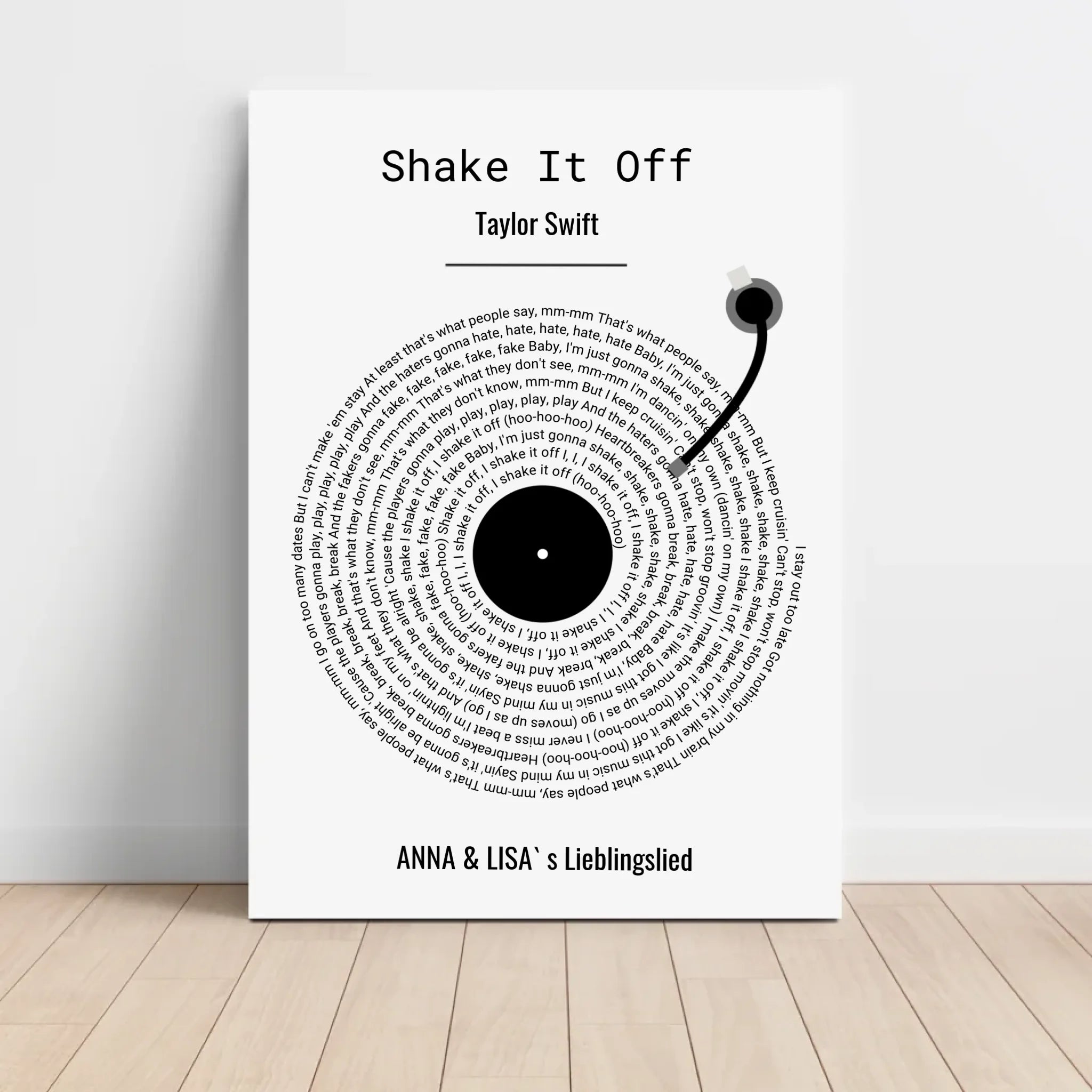 Schwester Songtext Musikposter Geschenk Geburtstag & Weihnachten - Cantty