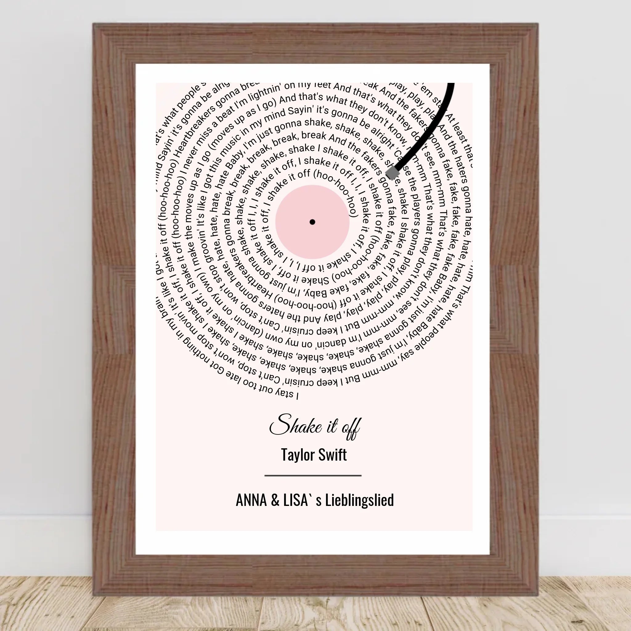 Beste Freundin Lieblingslied Songtext Geschenk Poster personalisierbar - Cantty