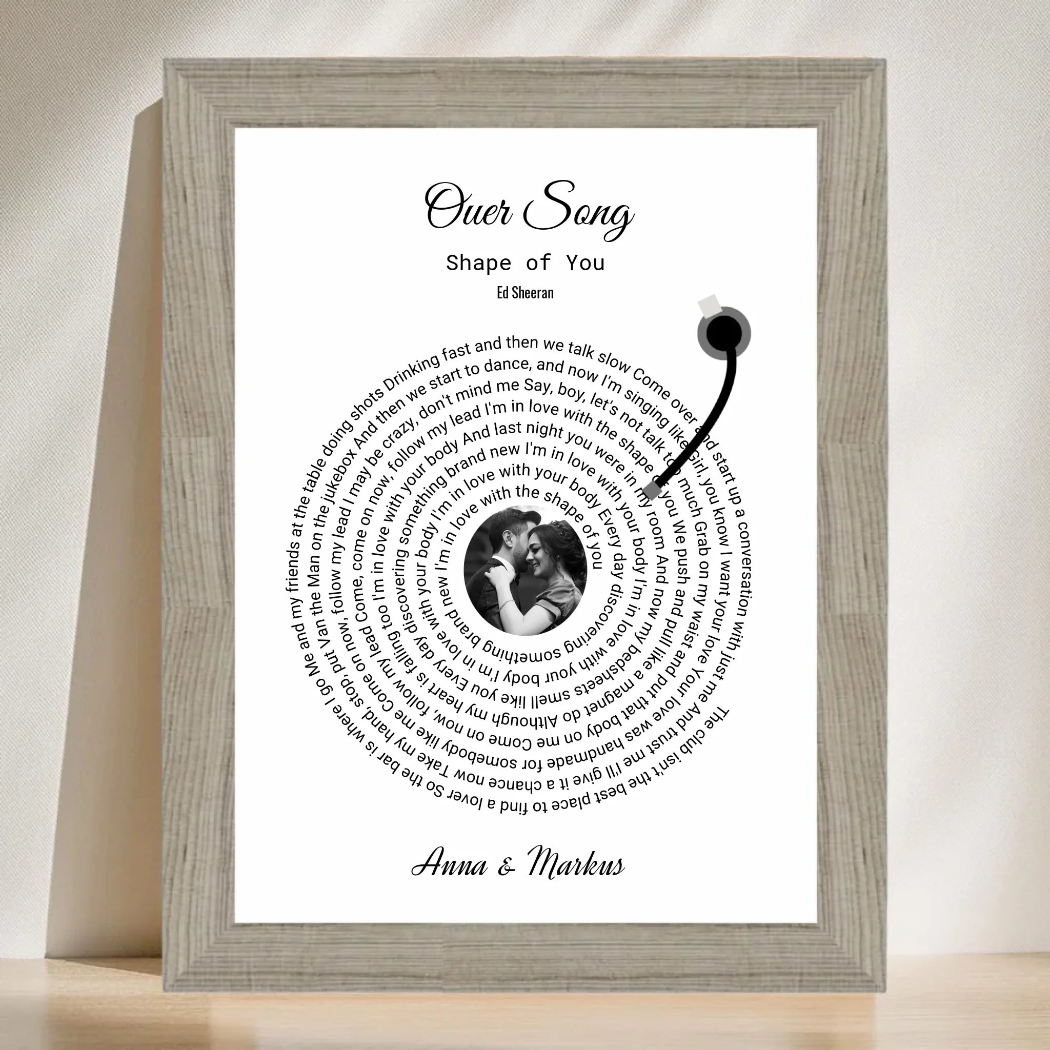 Liebespaar romantisches unser Song Poster Geschenk personalisierbar - Cantty