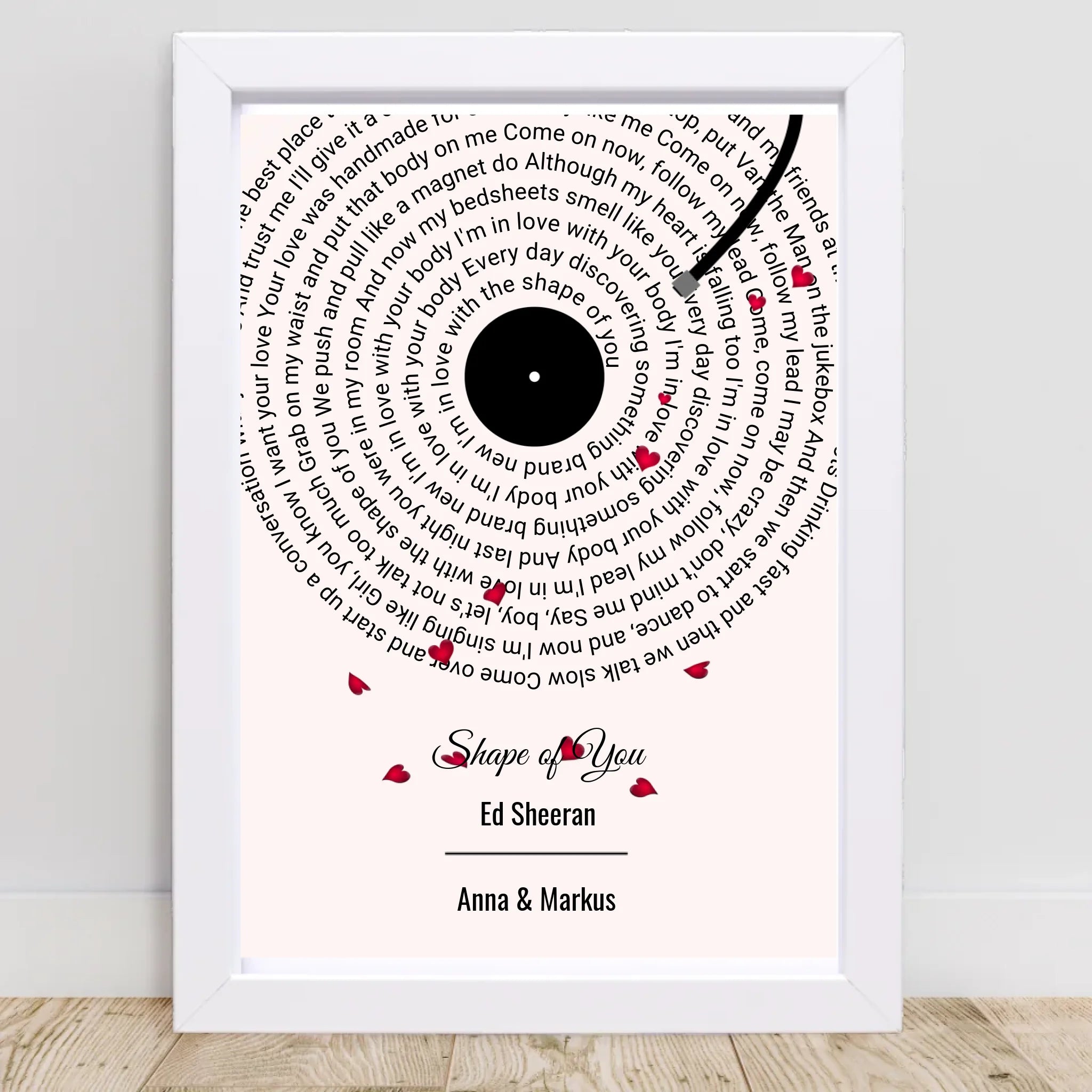 Hochzeitstagsgeschenk Paar Lieblingssongtext Poster personalisierbar - Cantty