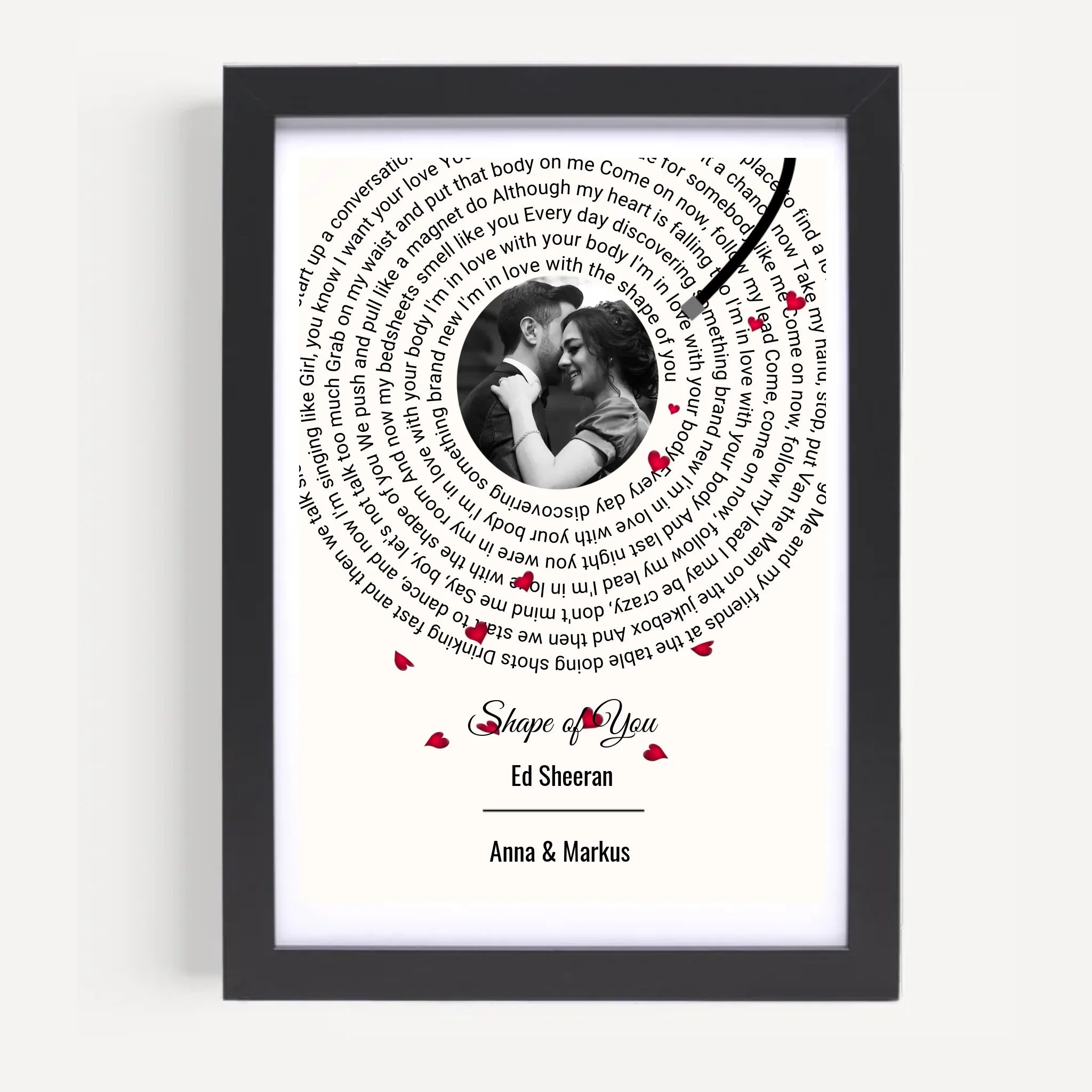 Jahrestag Geschennk Bild Lieblingssong Poster mit Paar Foto - Cantty