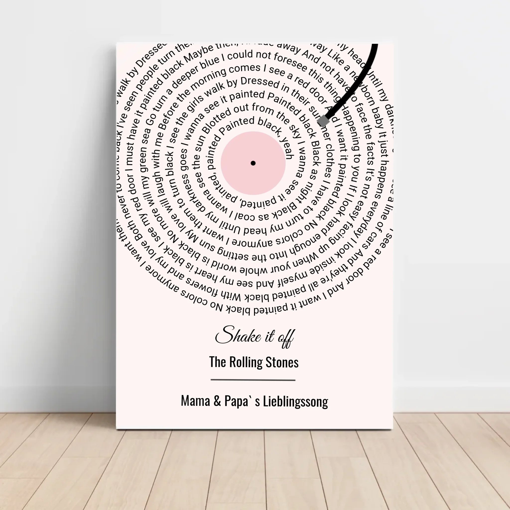Eltern Weihnachtsgeschenk Lieblingssong mit Text Poster - Cantty