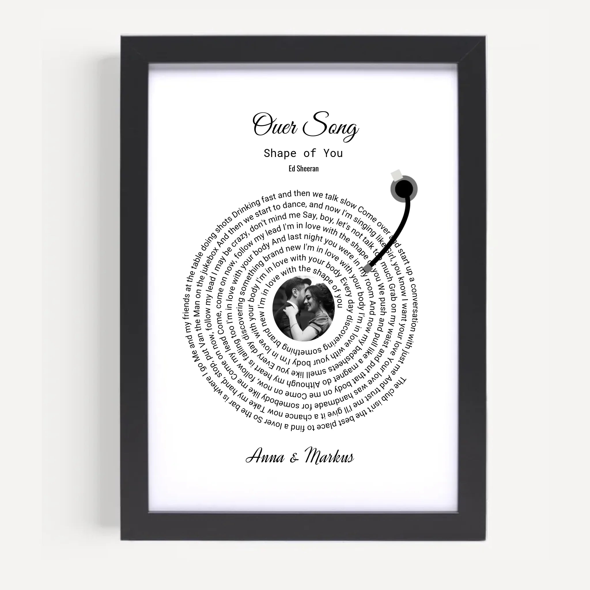 Liebespaar romantisches unser Song Poster Geschenk personalisierbar - Cantty