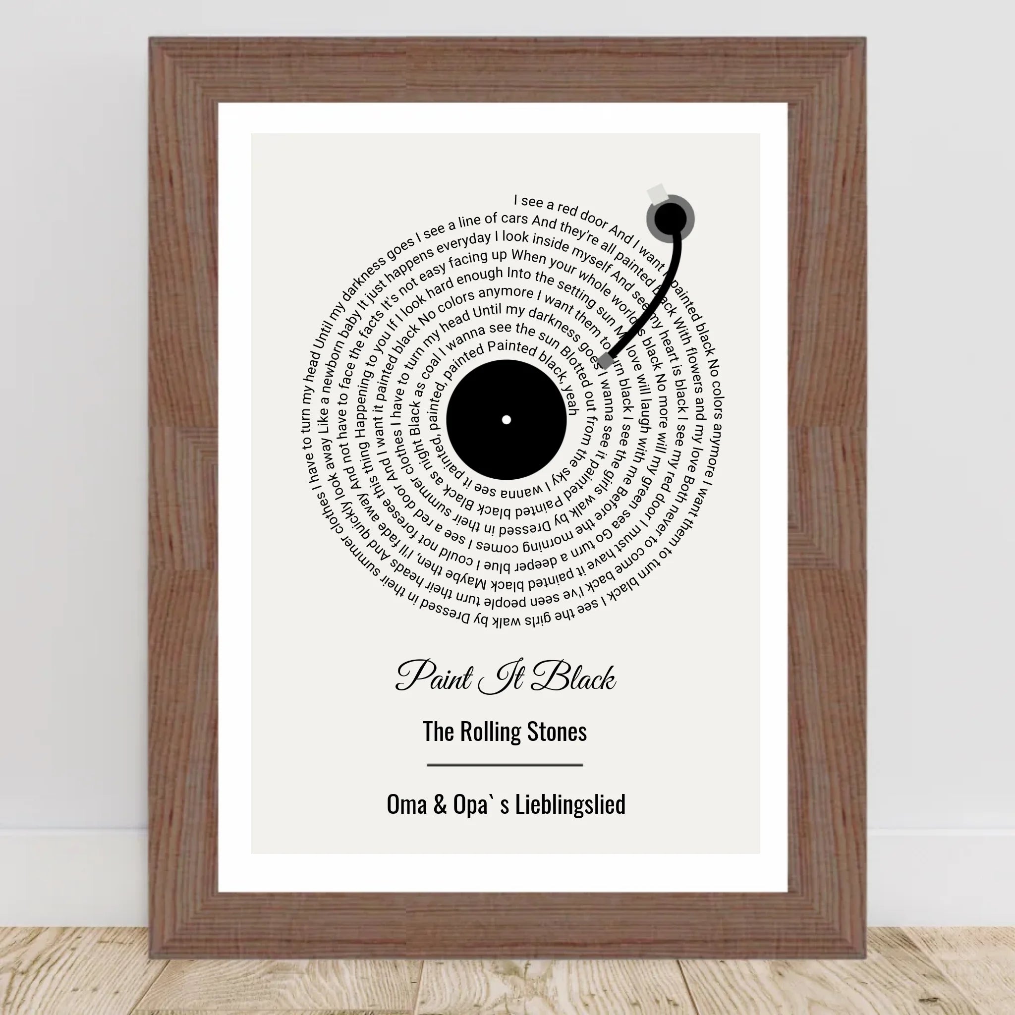 Oma Opa Weihnachtsgeschenk für Großeltern Musikposter Lieblingssong Text - Cantty