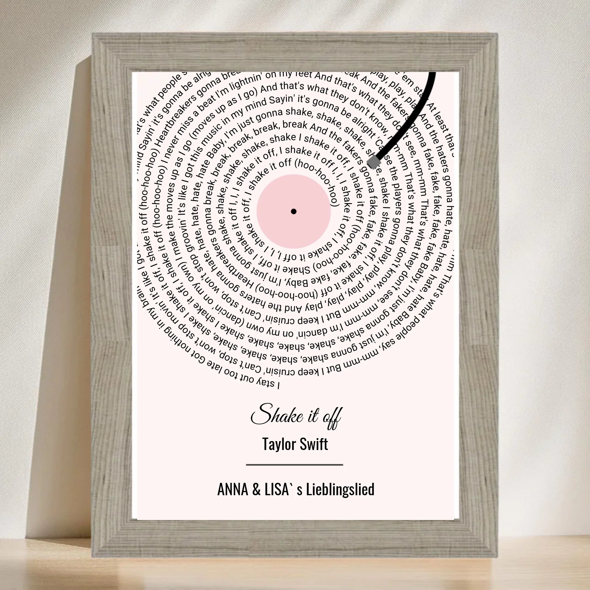 Beste Freundin Lieblingslied Songtext Geschenk Poster personalisierbar - Cantty