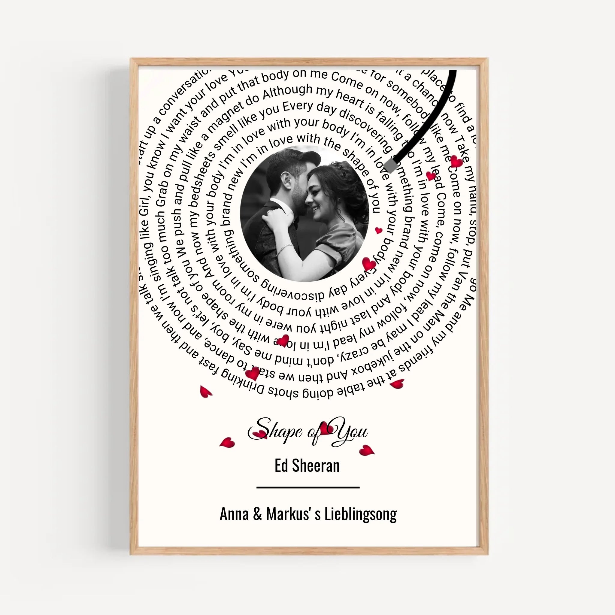 Weihnachtsgeschenk für Freundin Paar Lieblingssong Musikposter - Cantty