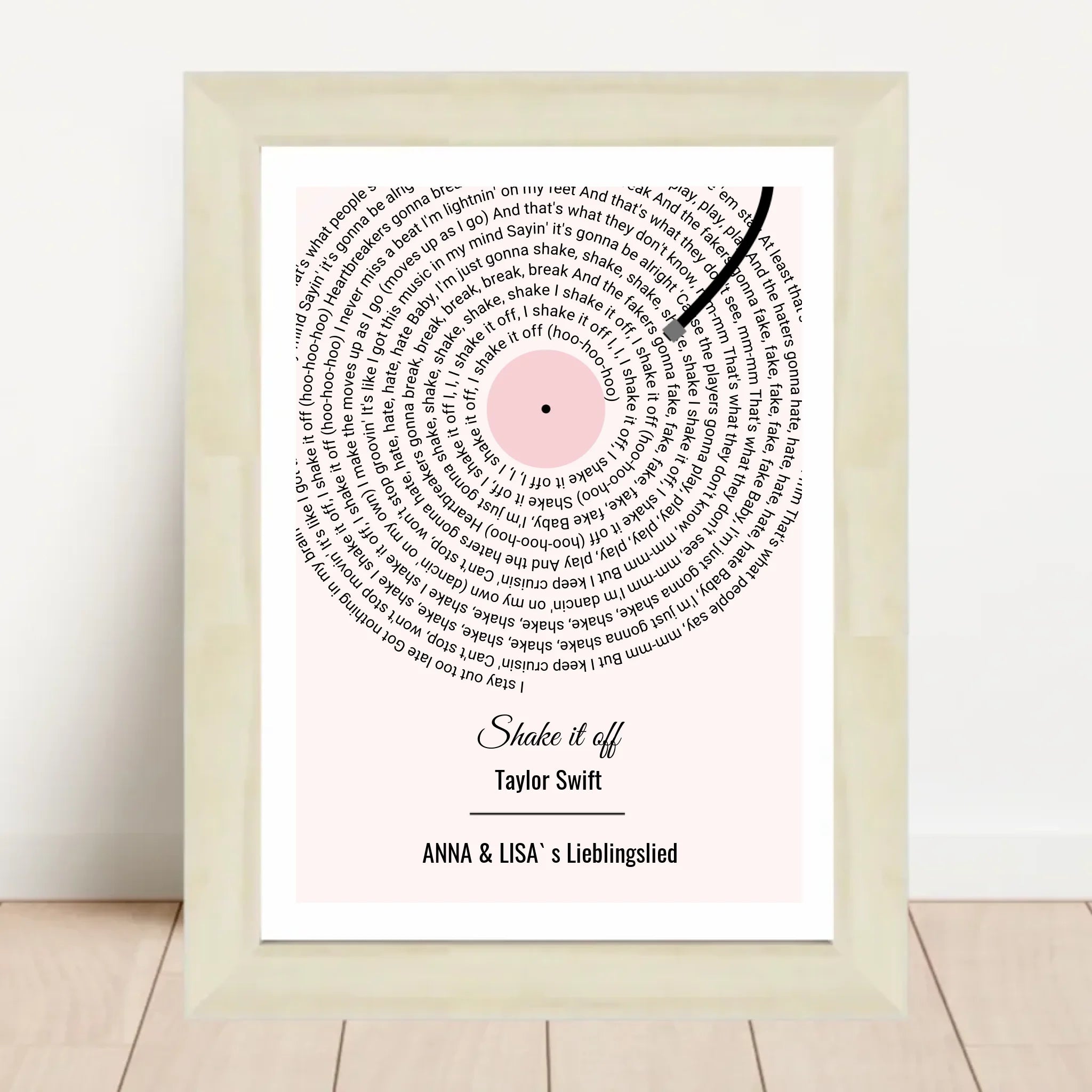 Beste Freundin Lieblingslied Songtext Geschenk Poster personalisierbar - Cantty