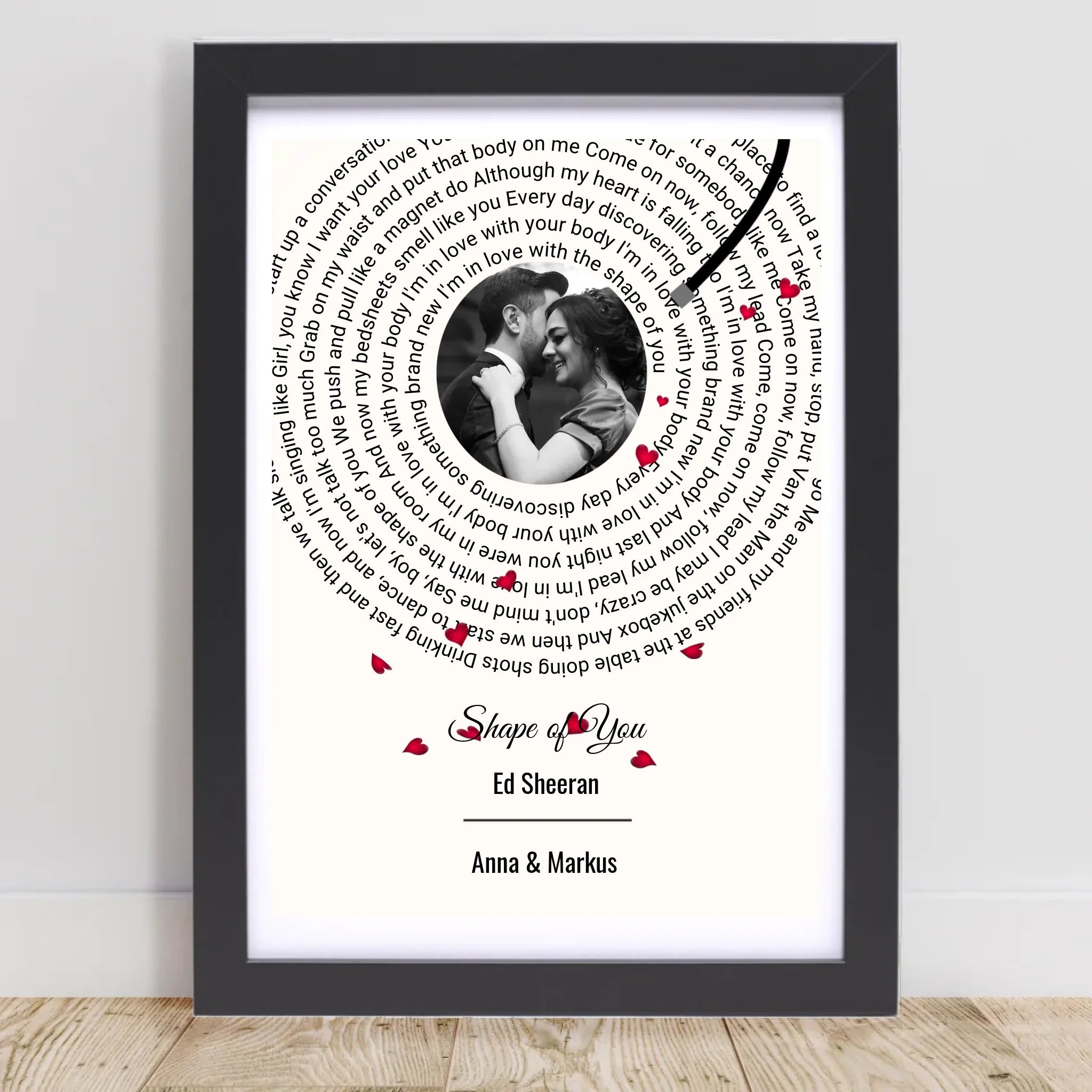 Jahrestag Geschennk Bild Lieblingssong Poster mit Paar Foto - Cantty