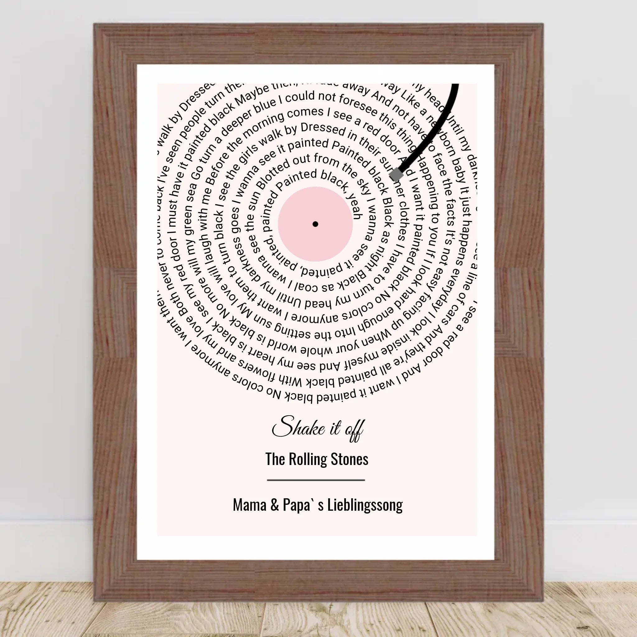 Eltern Weihnachtsgeschenk Lieblingssong mit Text Poster - Cantty