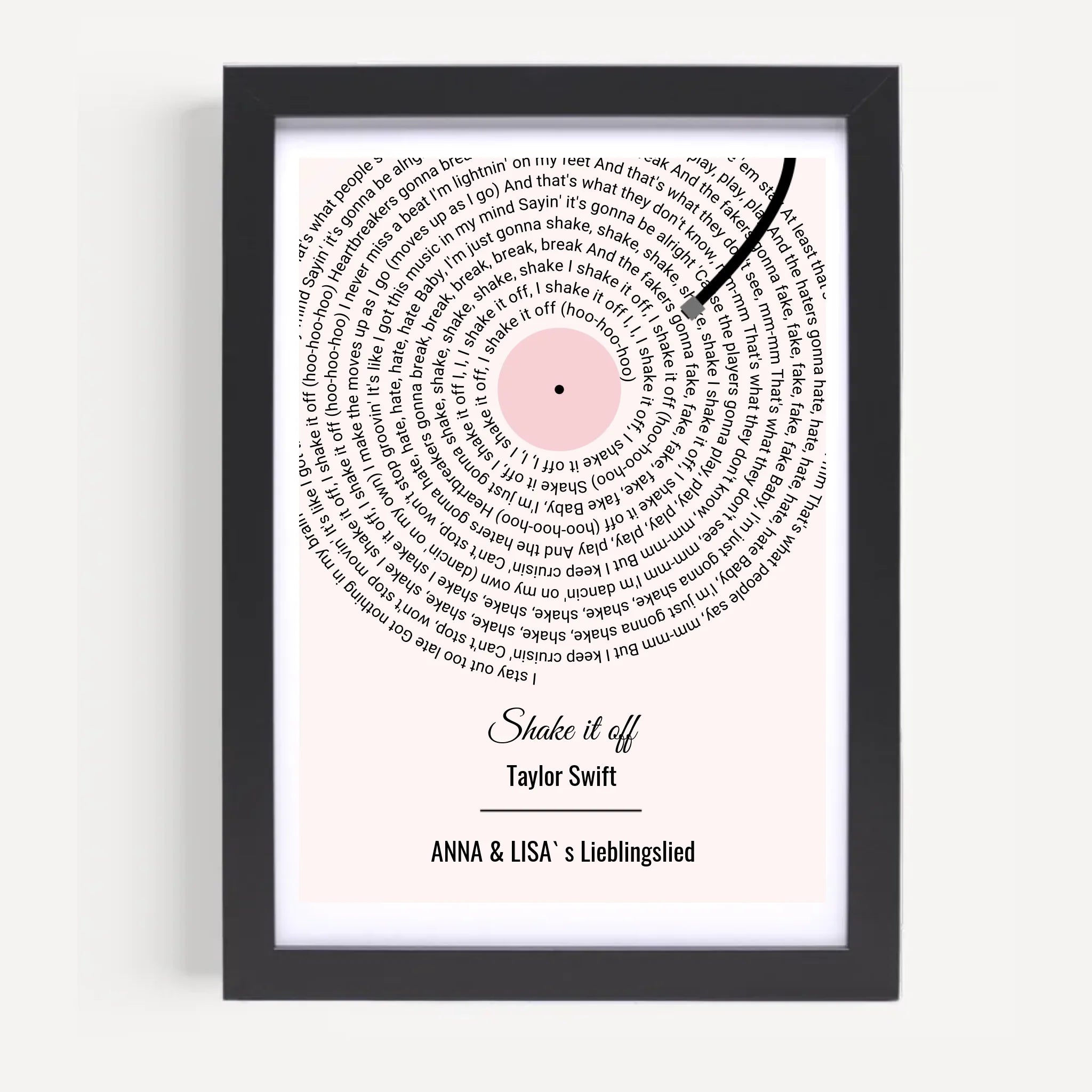 Beste Freundin Lieblingslied Songtext Geschenk Poster personalisierbar - Cantty