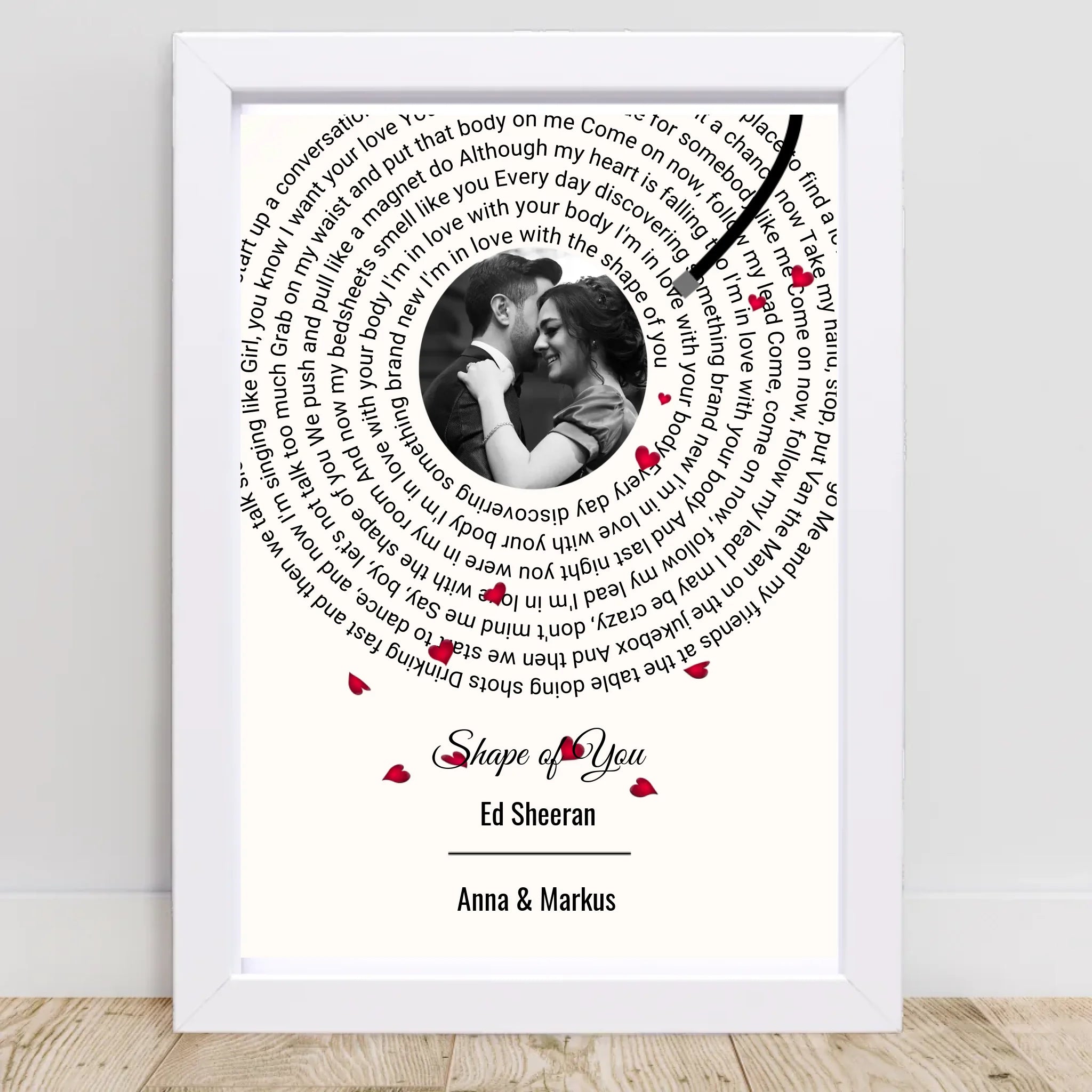 Jahrestag Geschennk Bild Lieblingssong Poster mit Paar Foto - Cantty