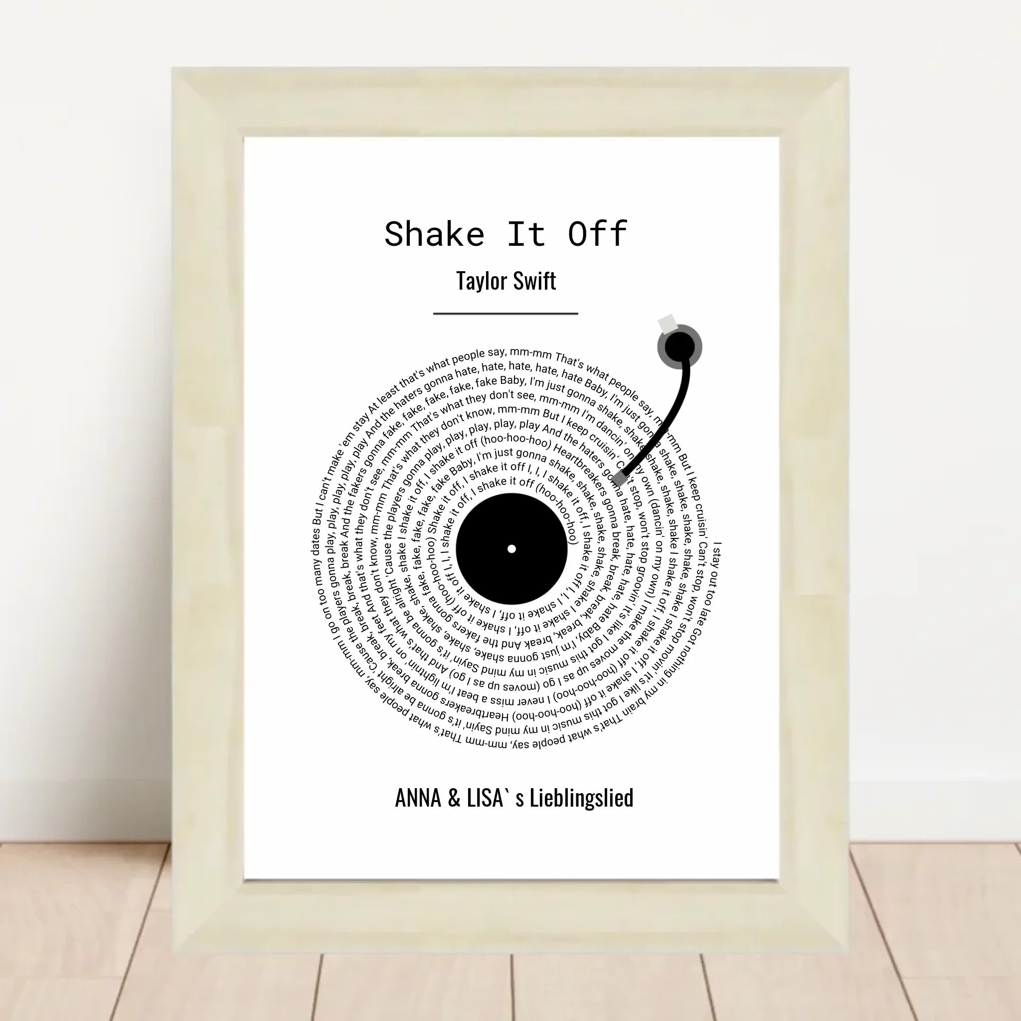 Schwester Songtext Musikposter Geschenk Geburtstag & Weihnachten - Cantty