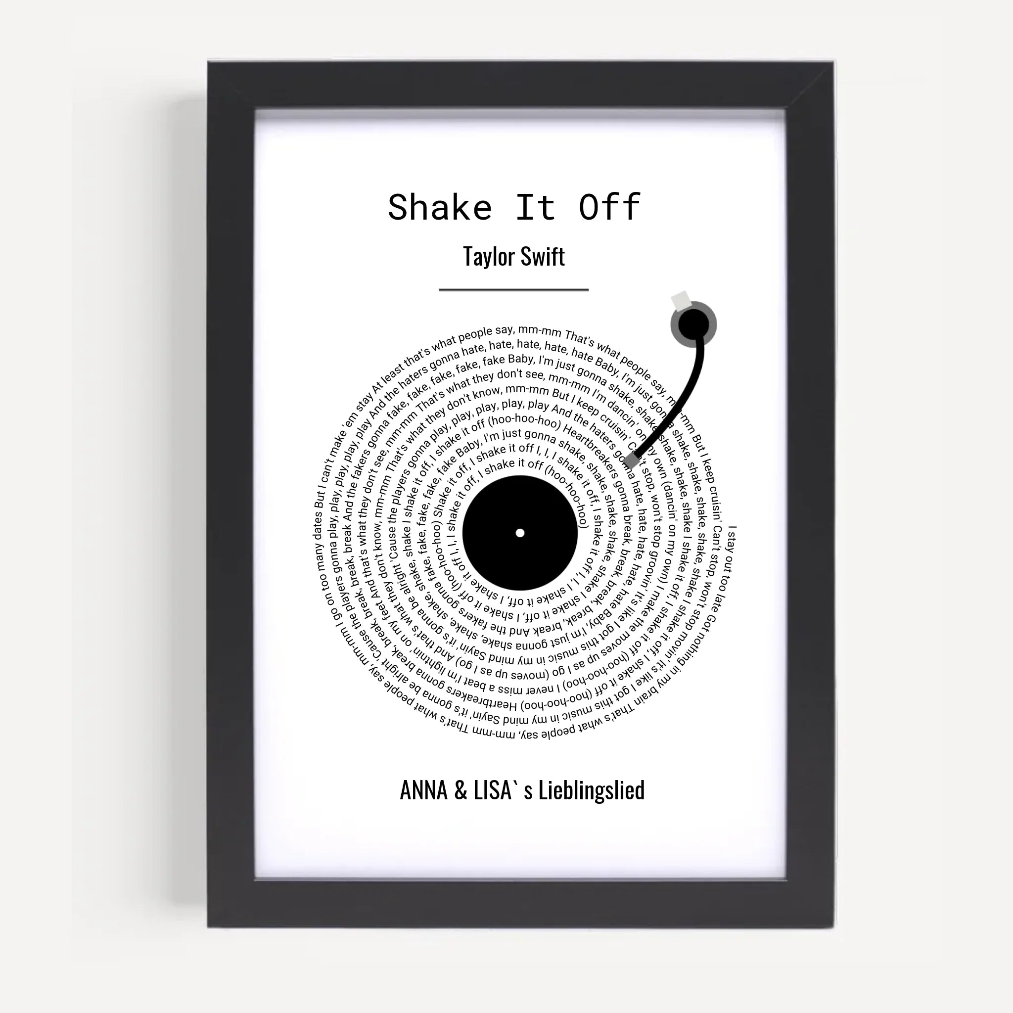 Schwester Songtext Musikposter Geschenk Geburtstag & Weihnachten - Cantty