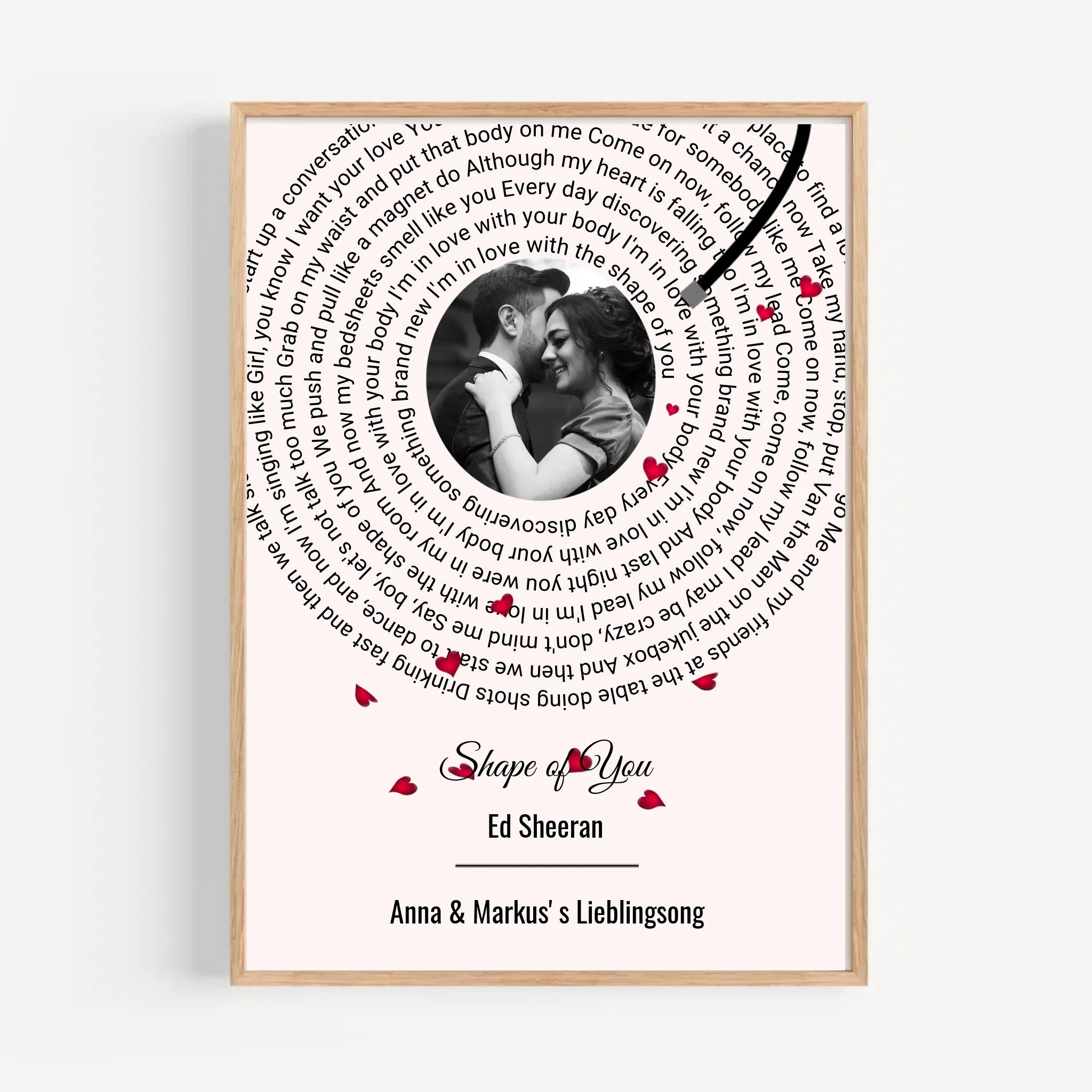 Weihnachtsgeschenk für Verlobte Lieblingssong Text erster Tanz Poster - Cantty