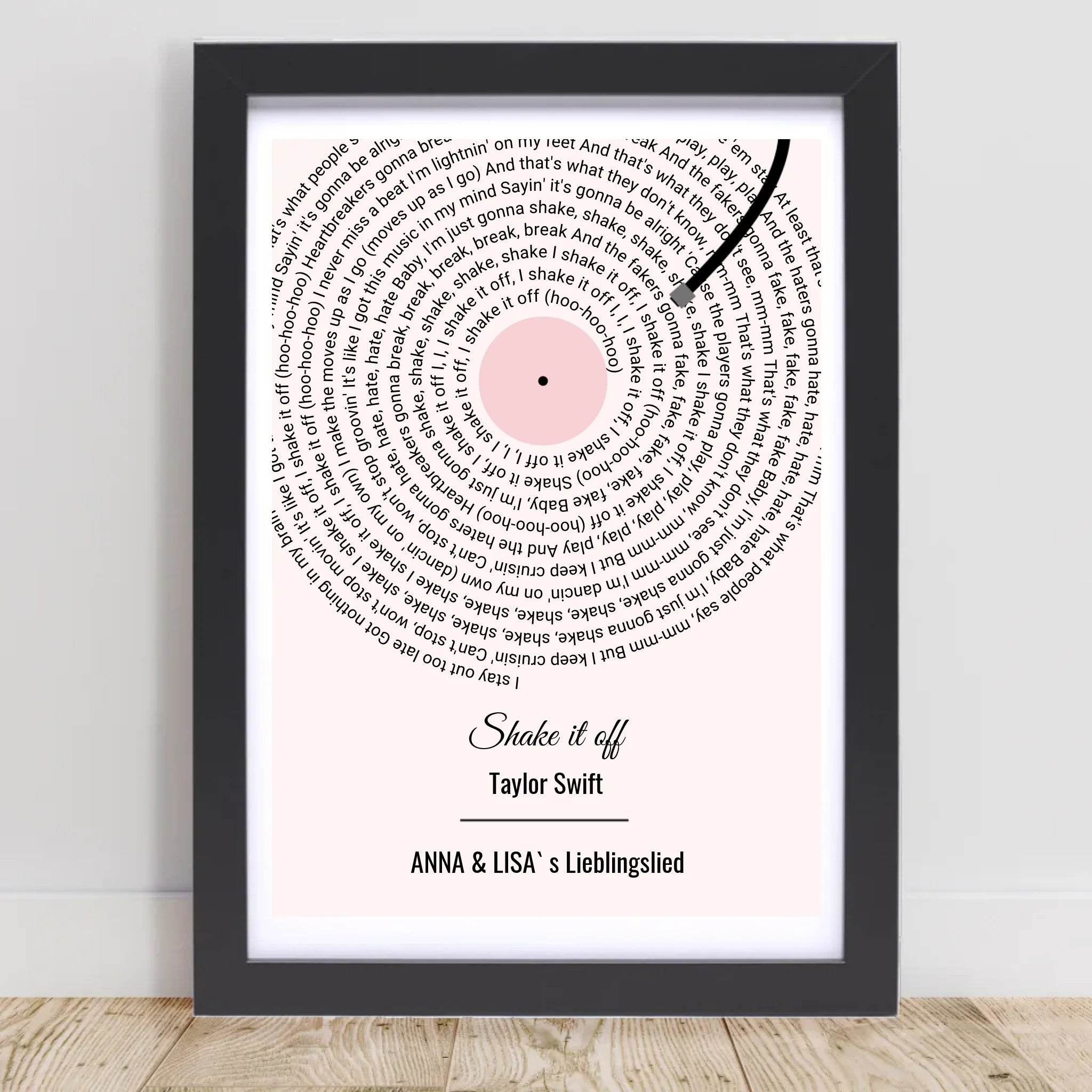 Beste Freundin Lieblingslied Songtext Geschenk Poster personalisierbar - Cantty