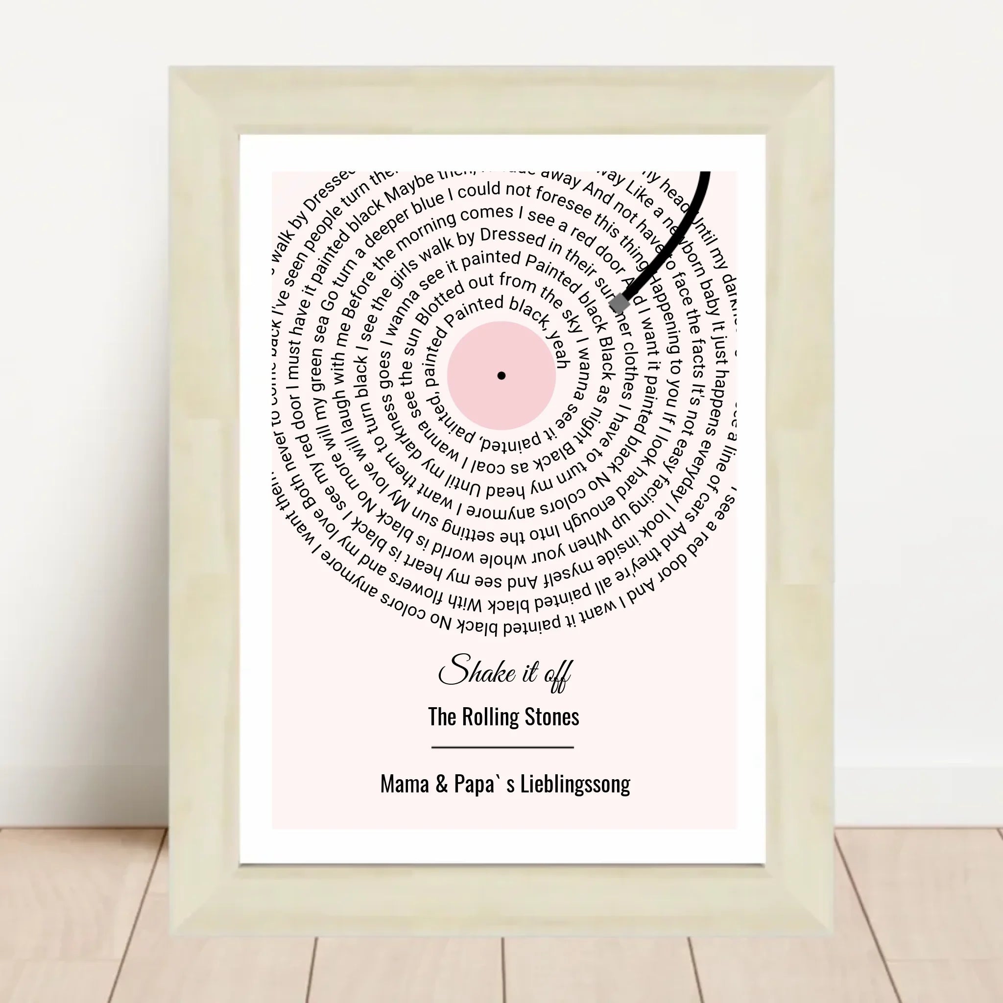 Eltern Weihnachtsgeschenk Lieblingssong mit Text Poster - Cantty