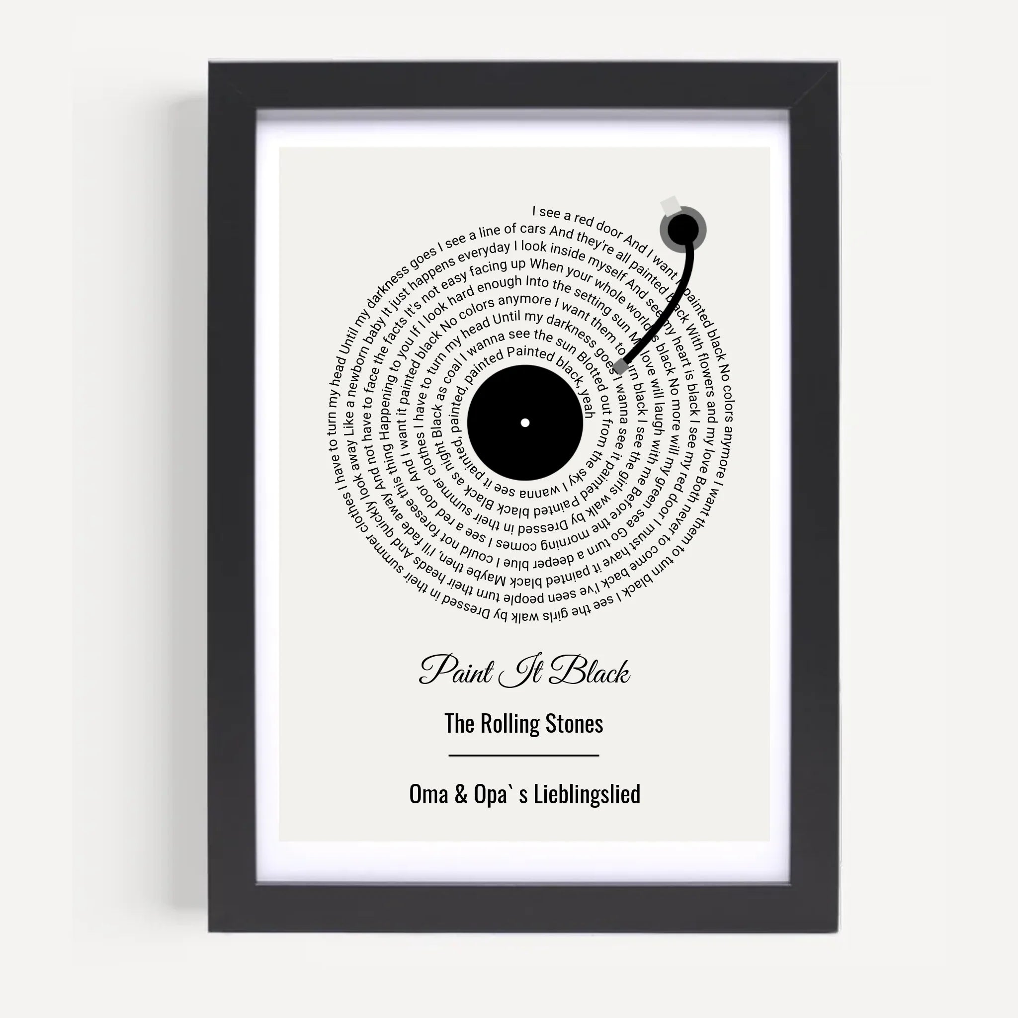 Oma Opa Weihnachtsgeschenk für Großeltern Musikposter Lieblingssong Text - Cantty