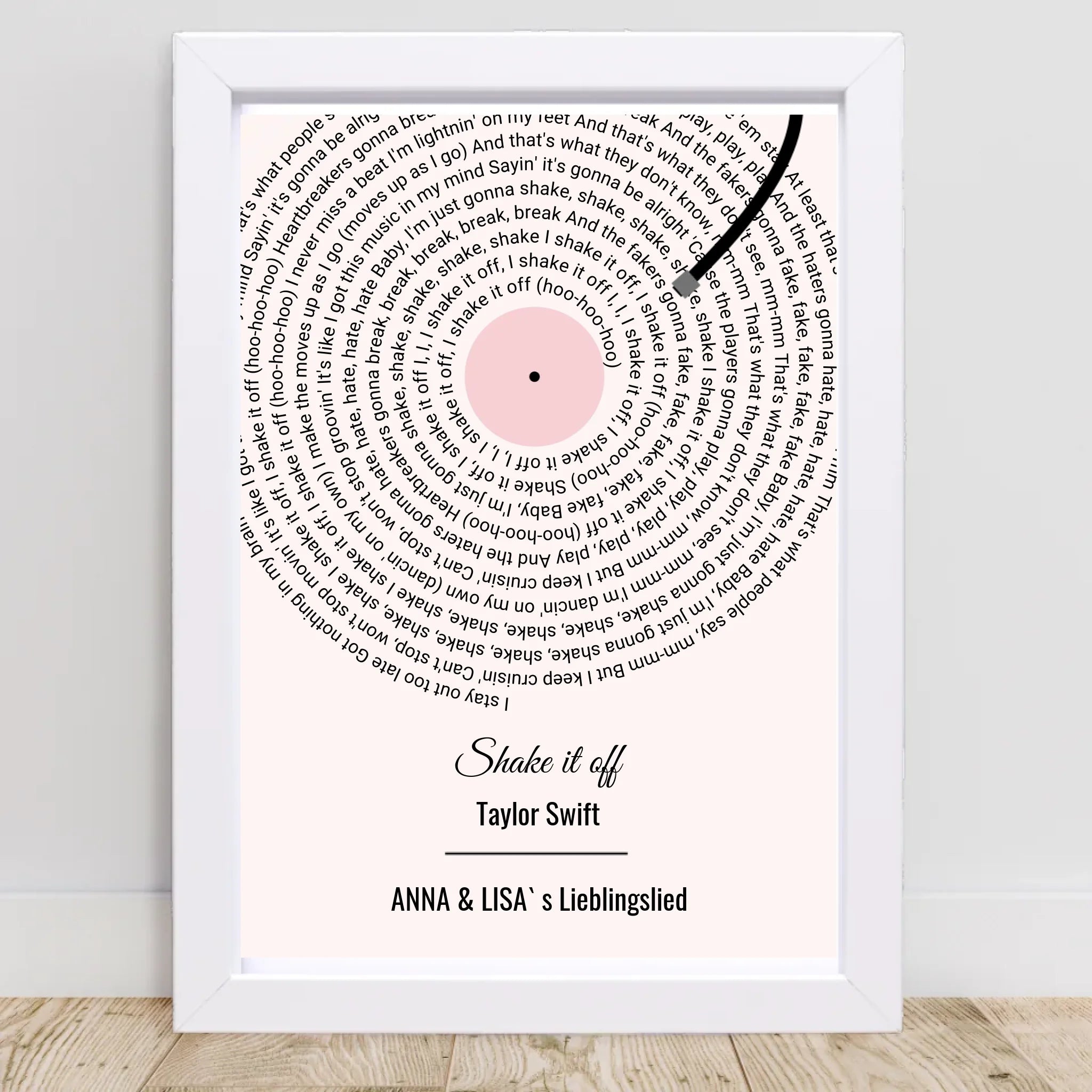 Beste Freundin Lieblingslied Songtext Geschenk Poster personalisierbar - Cantty