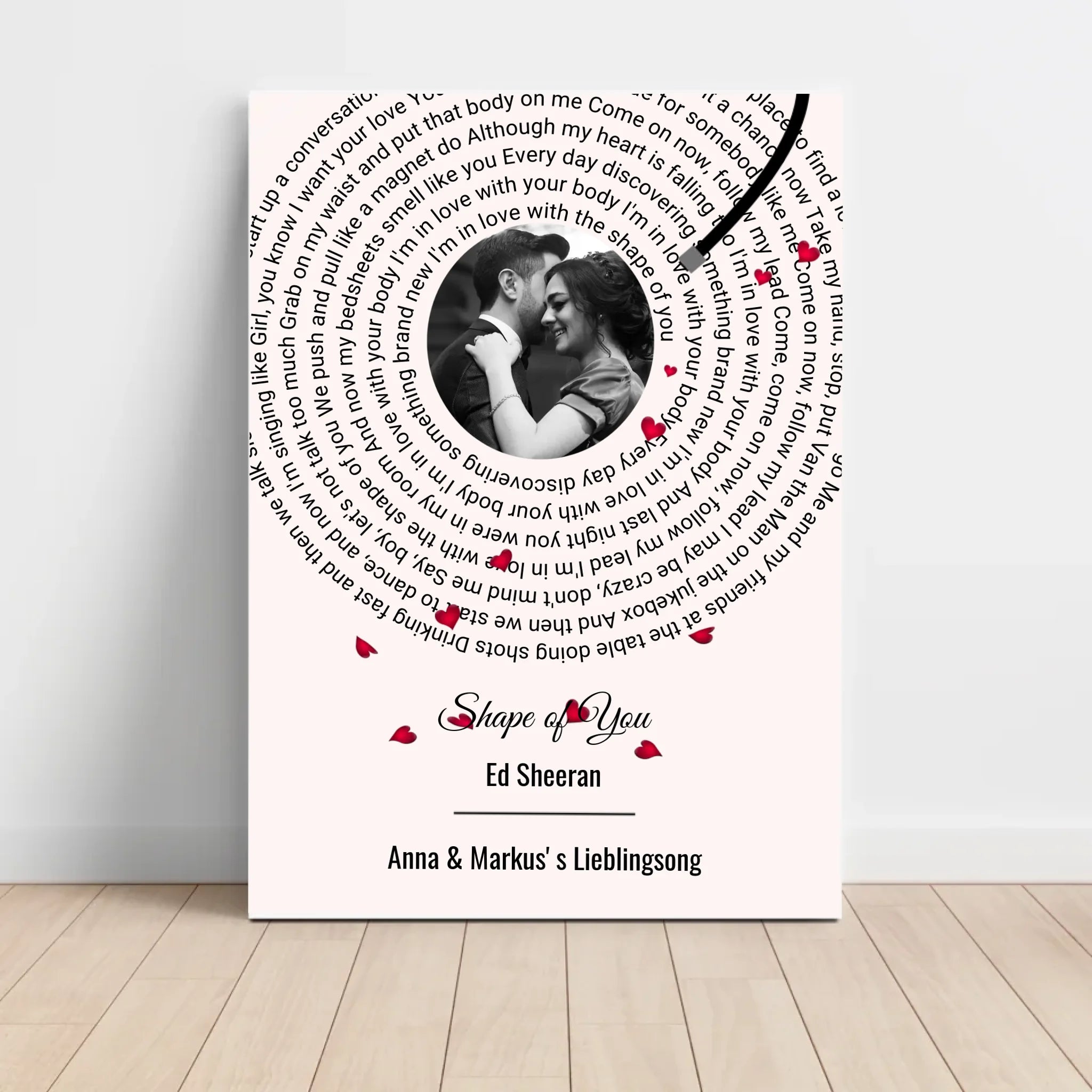 Weihnachtsgeschenk für Verlobte Lieblingssong Text erster Tanz Poster - Cantty