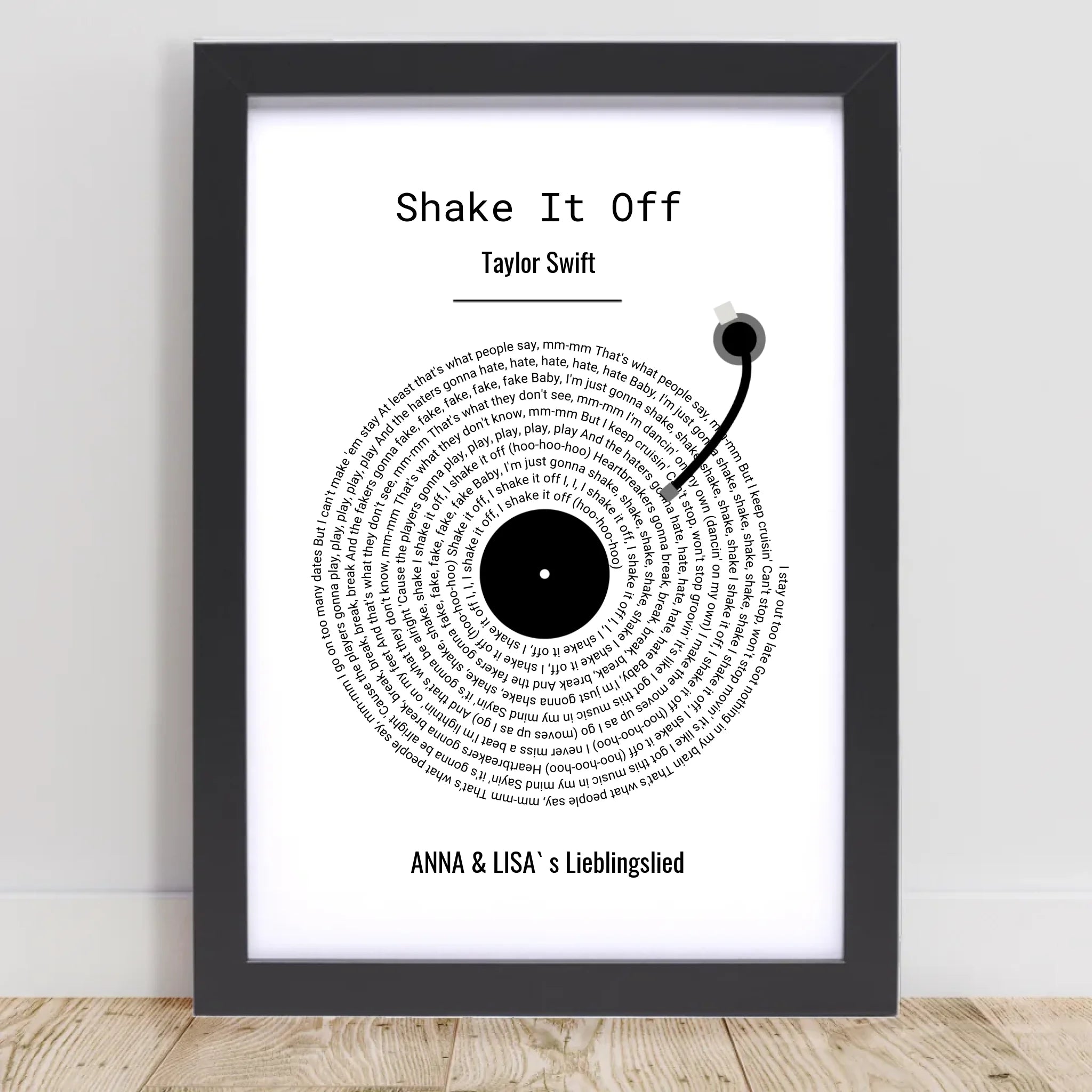 Schwester Songtext Musikposter Geschenk Geburtstag & Weihnachten - Cantty