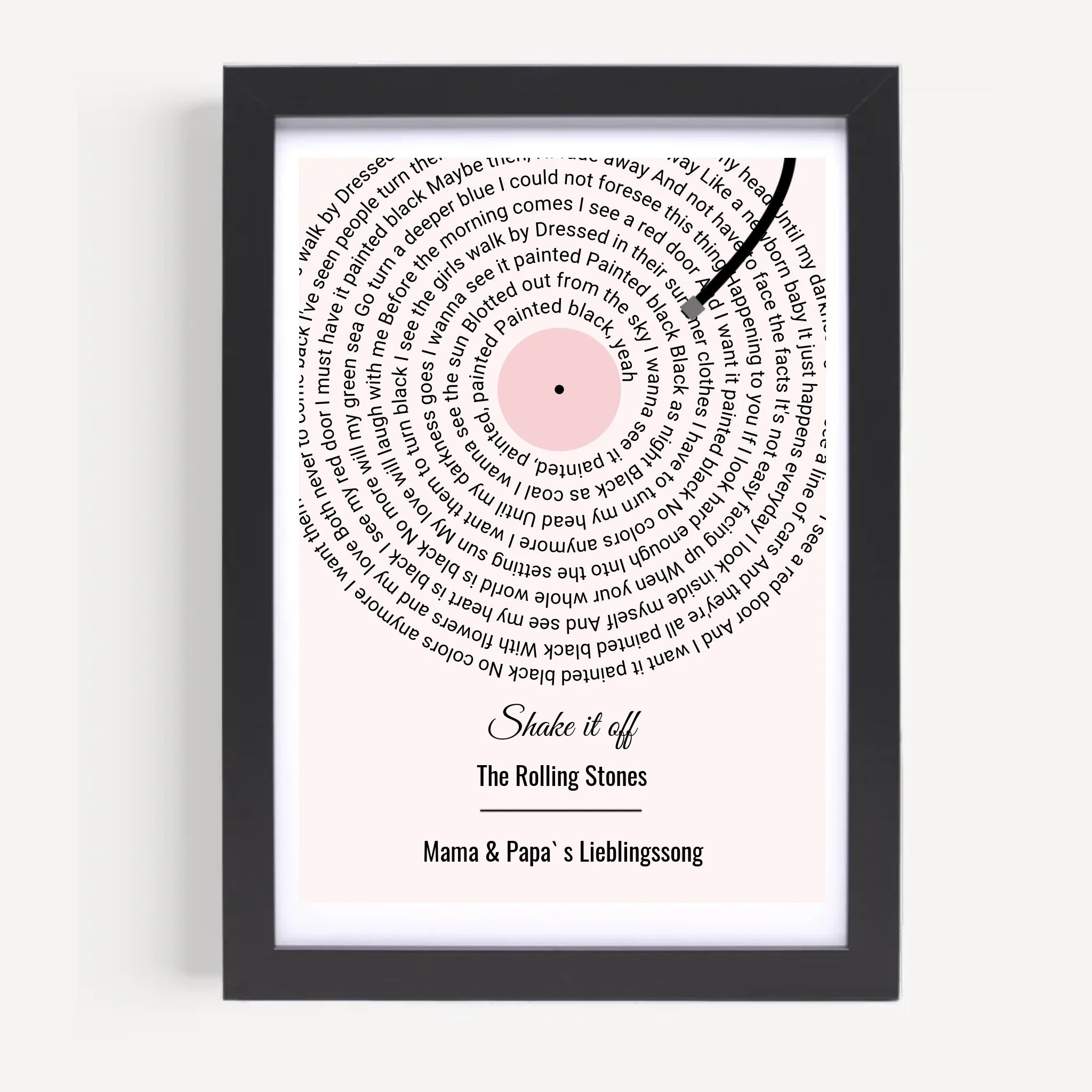 Eltern Weihnachtsgeschenk Lieblingssong mit Text Poster - Cantty