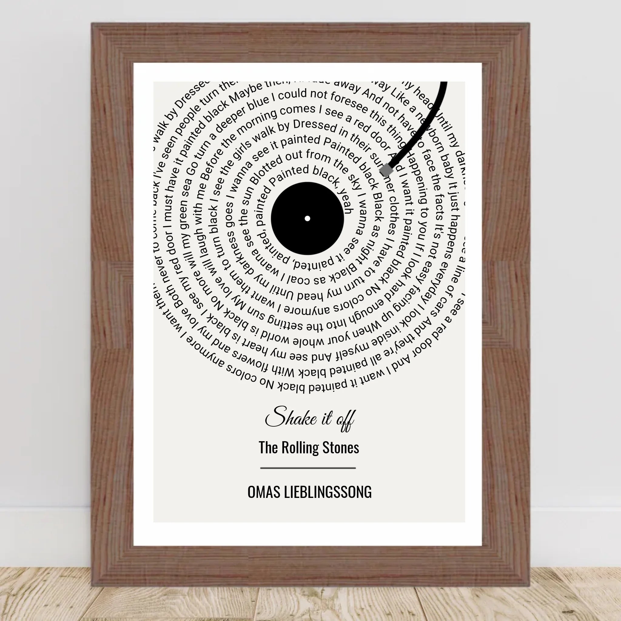 Oma Lieblingssong Musikposter Geschenk zum Geburtstag, Muttertag & Weihnachten - Cantty