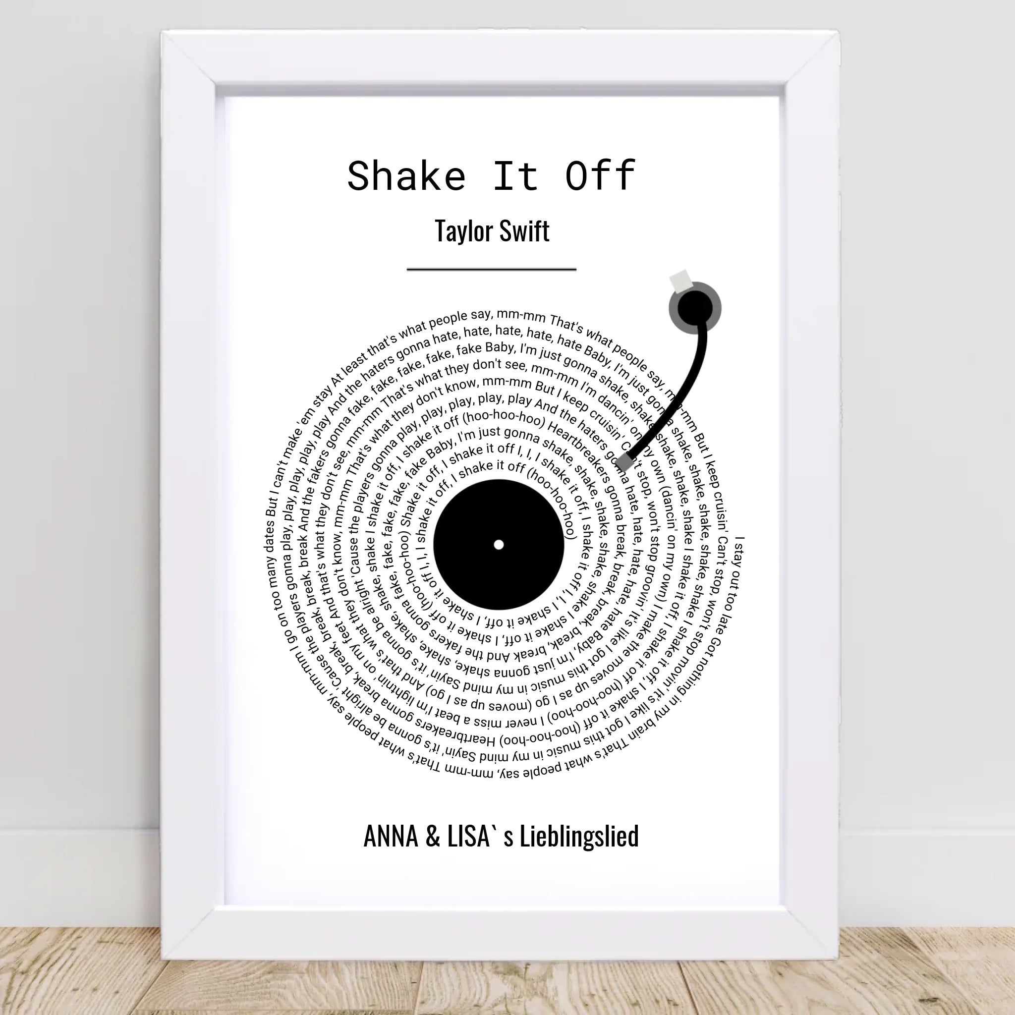 Schwester Songtext Musikposter Geschenk Geburtstag & Weihnachten - Cantty