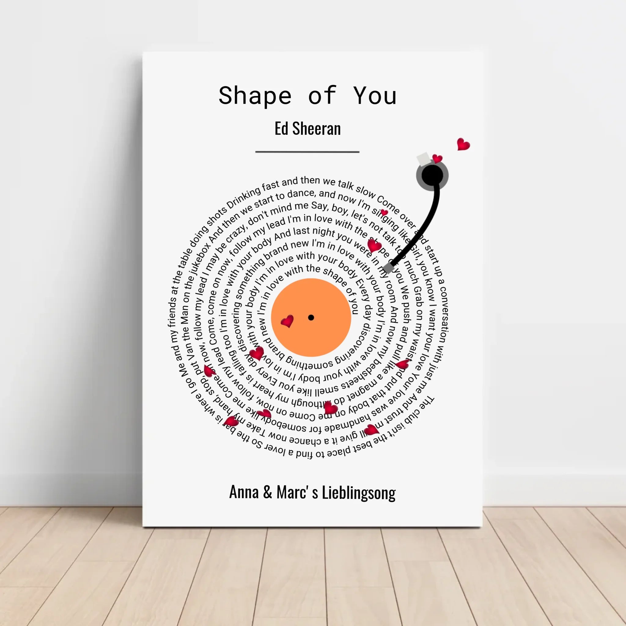 Verlobter Weihnachtsgeschenk Lieblingssong Text Poster - Cantty