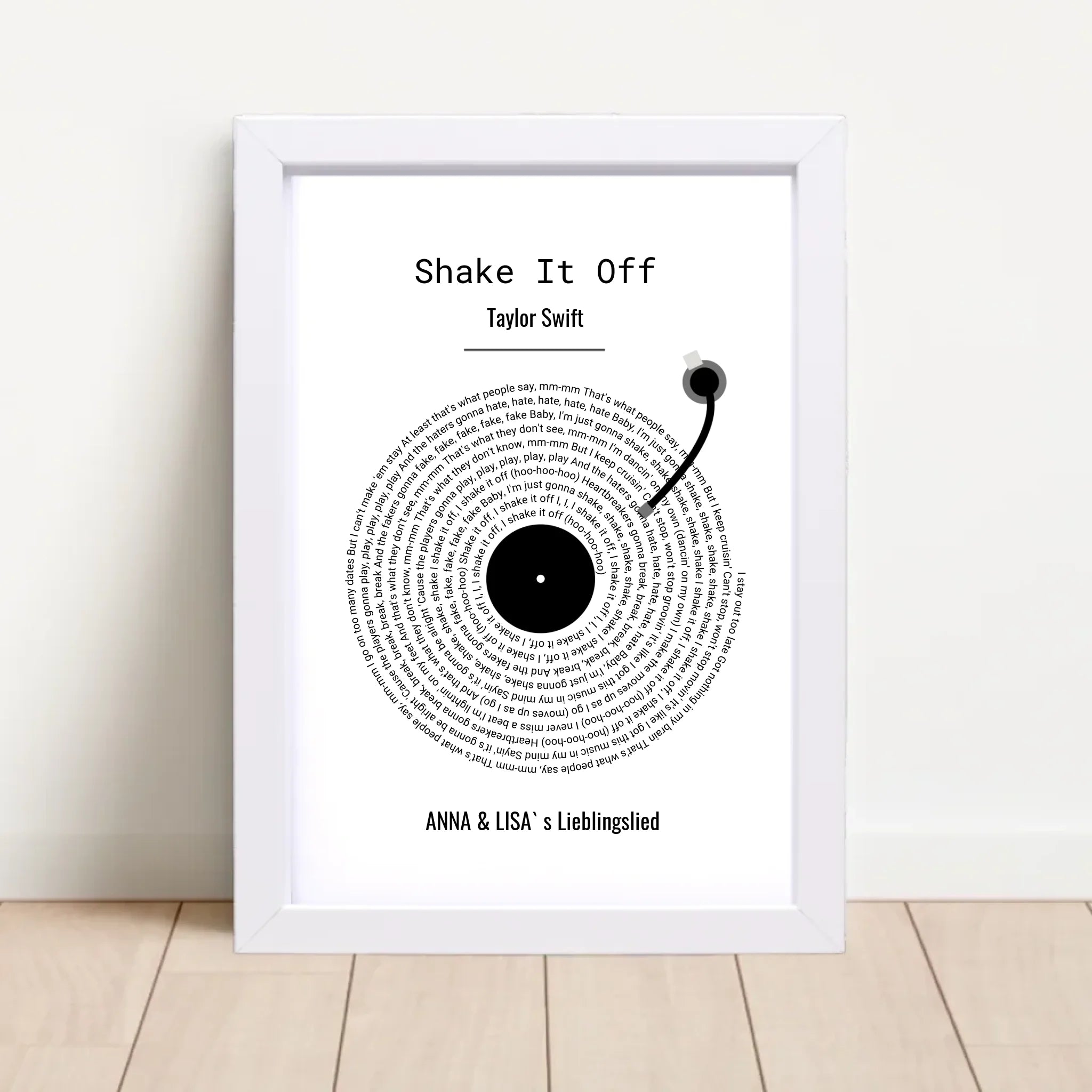 Schwester Songtext Musikposter Geschenk Geburtstag & Weihnachten - Cantty