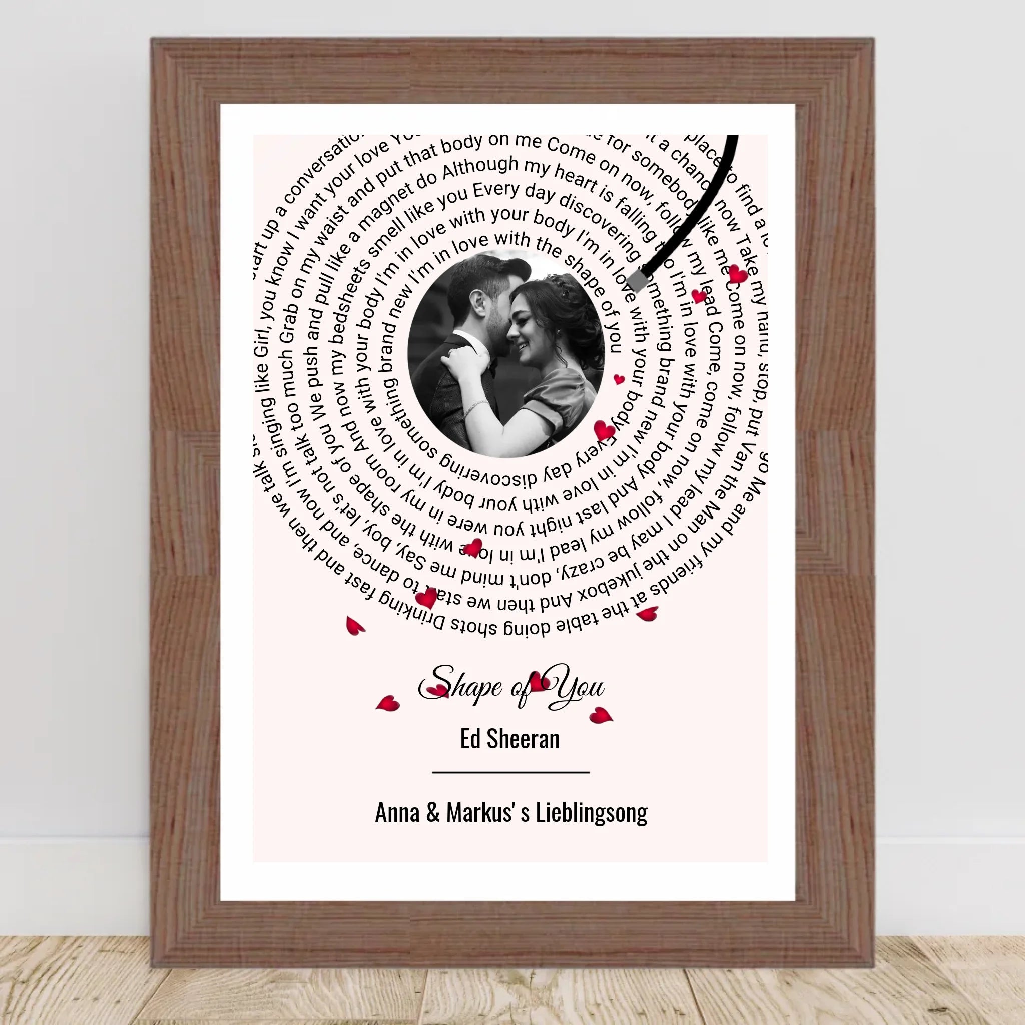 Weihnachtsgeschenk für Verlobte Lieblingssong Text erster Tanz Poster - Cantty