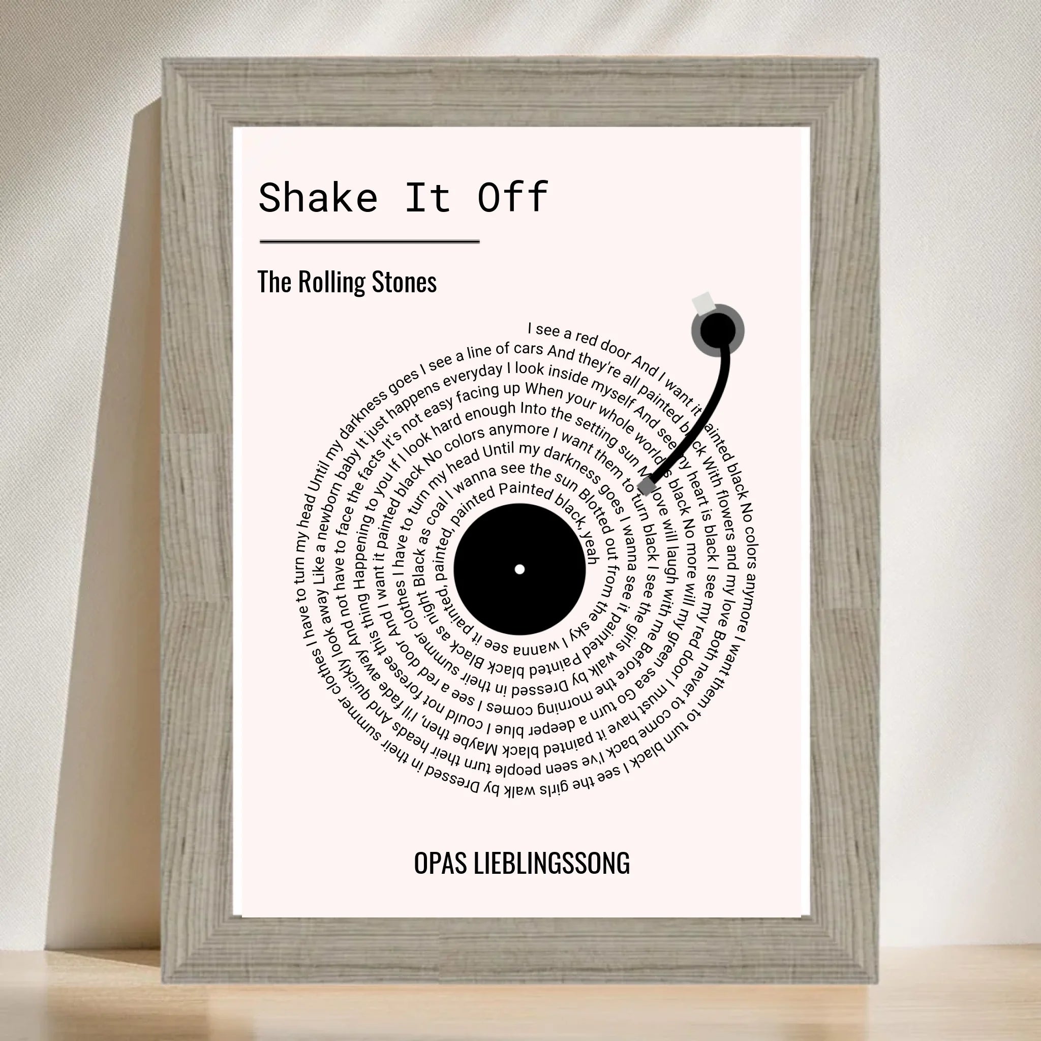 Opa Lieblingssong Musikposter Geschenk zum Geburtstag, Vatertag & Weihnachten - Cantty