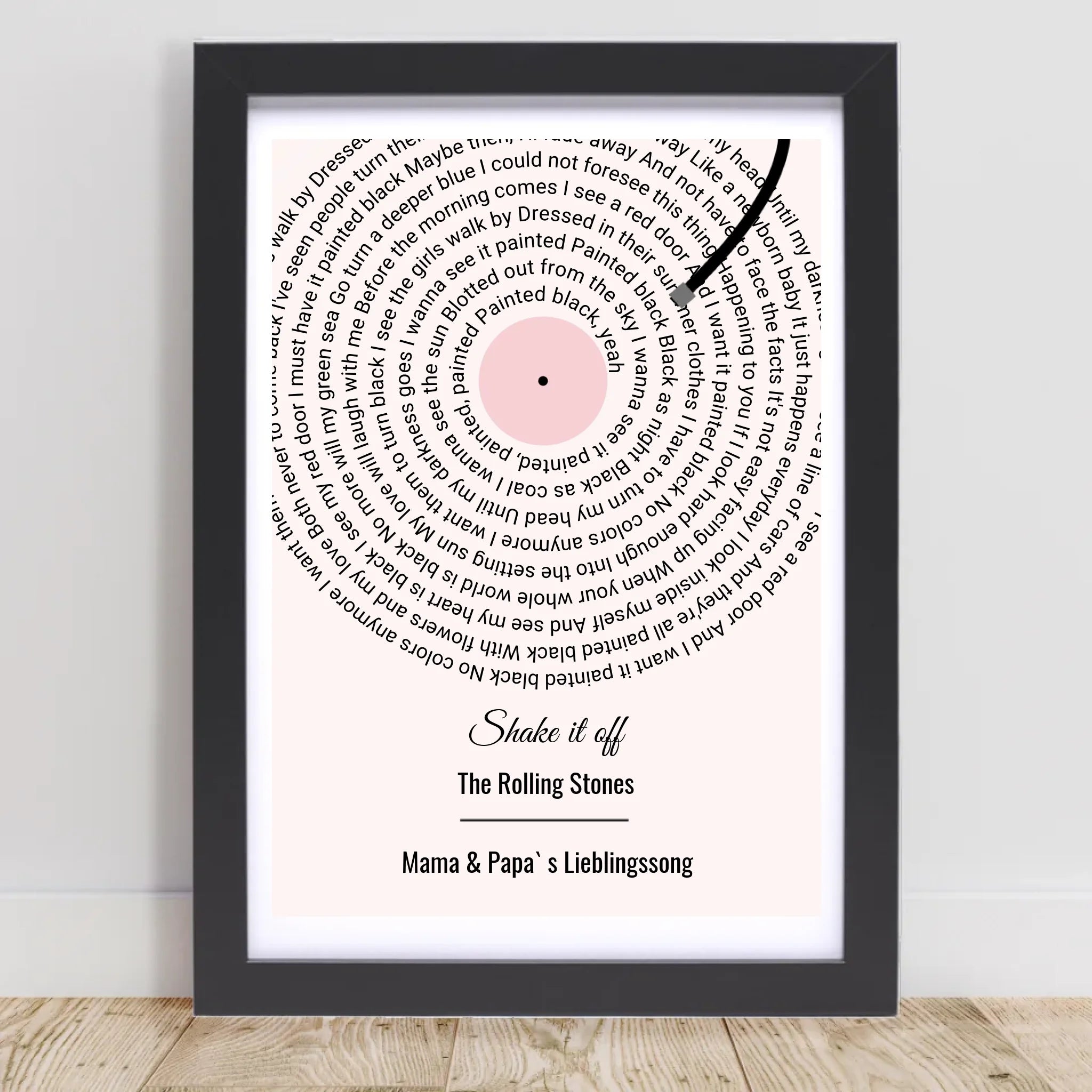 Eltern Weihnachtsgeschenk Lieblingssong mit Text Poster - Cantty