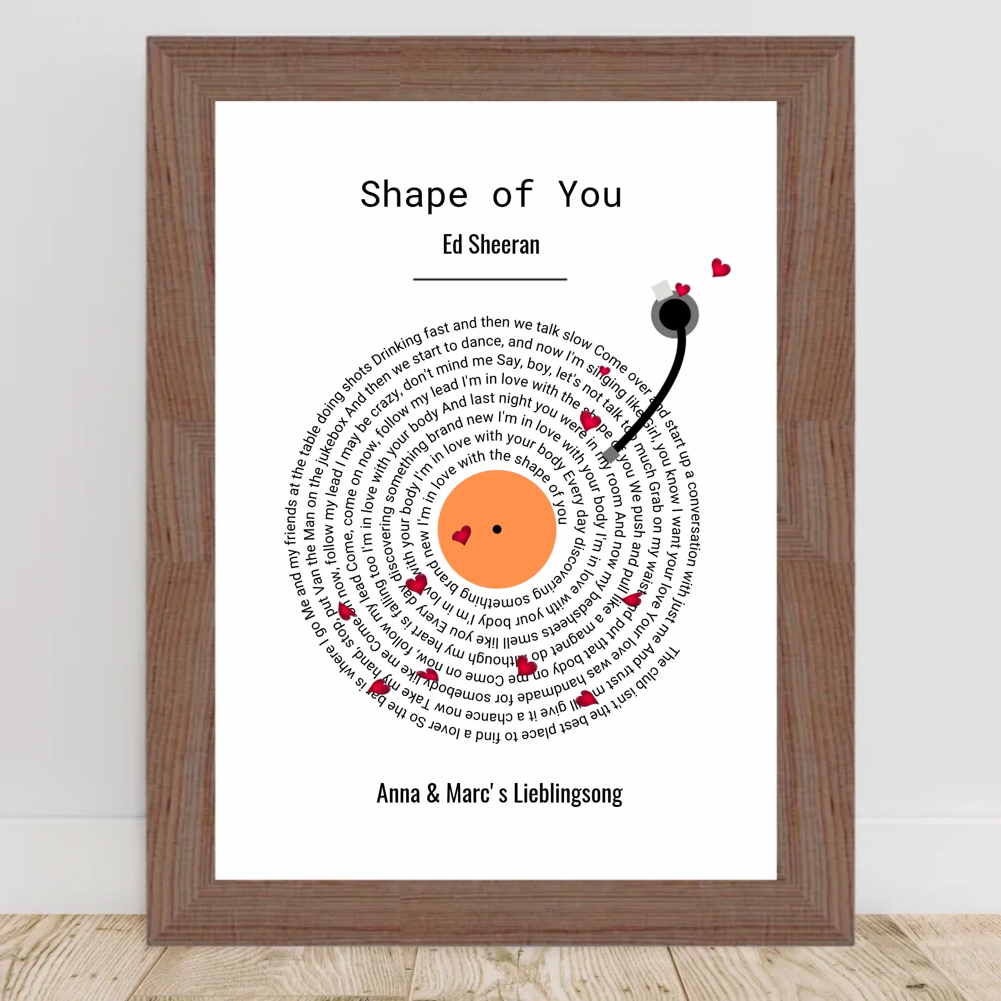 Verlobter Weihnachtsgeschenk Lieblingssong Text Poster - Cantty