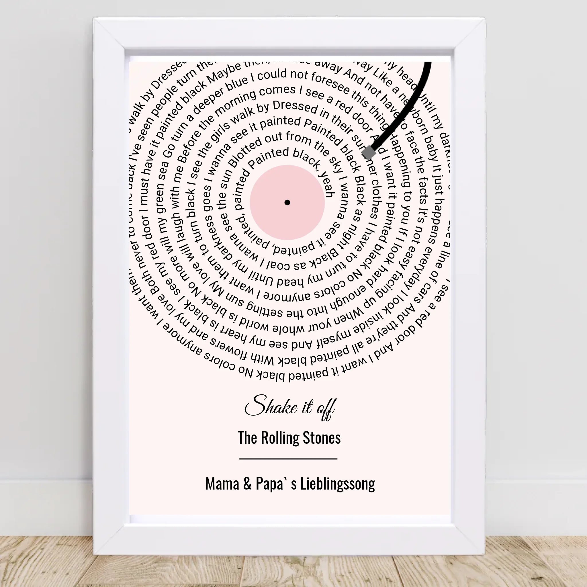 Eltern Weihnachtsgeschenk Lieblingssong mit Text Poster - Cantty