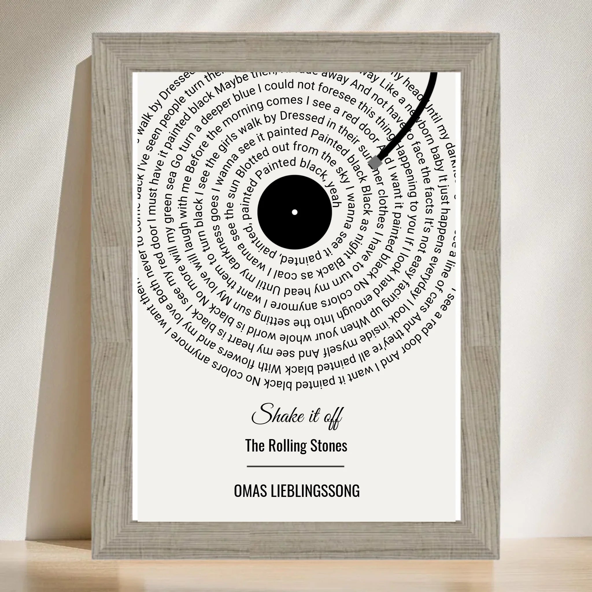 Oma Lieblingssong Musikposter Geschenk zum Geburtstag, Muttertag & Weihnachten - Cantty